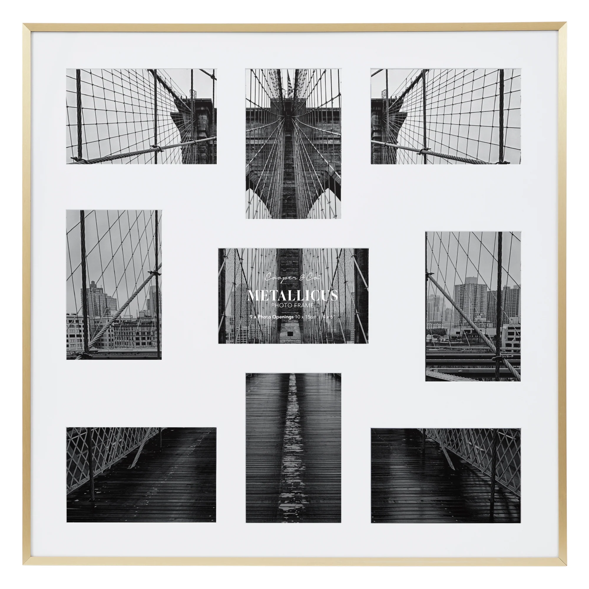 Metal 9 Slot Collage Photo Frame 10x15cm - Image 12
