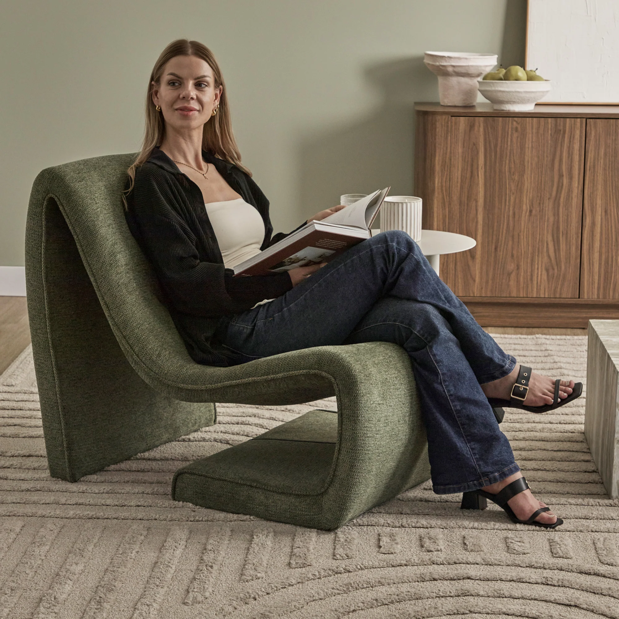Monroe Accent Chair Green - Image 6