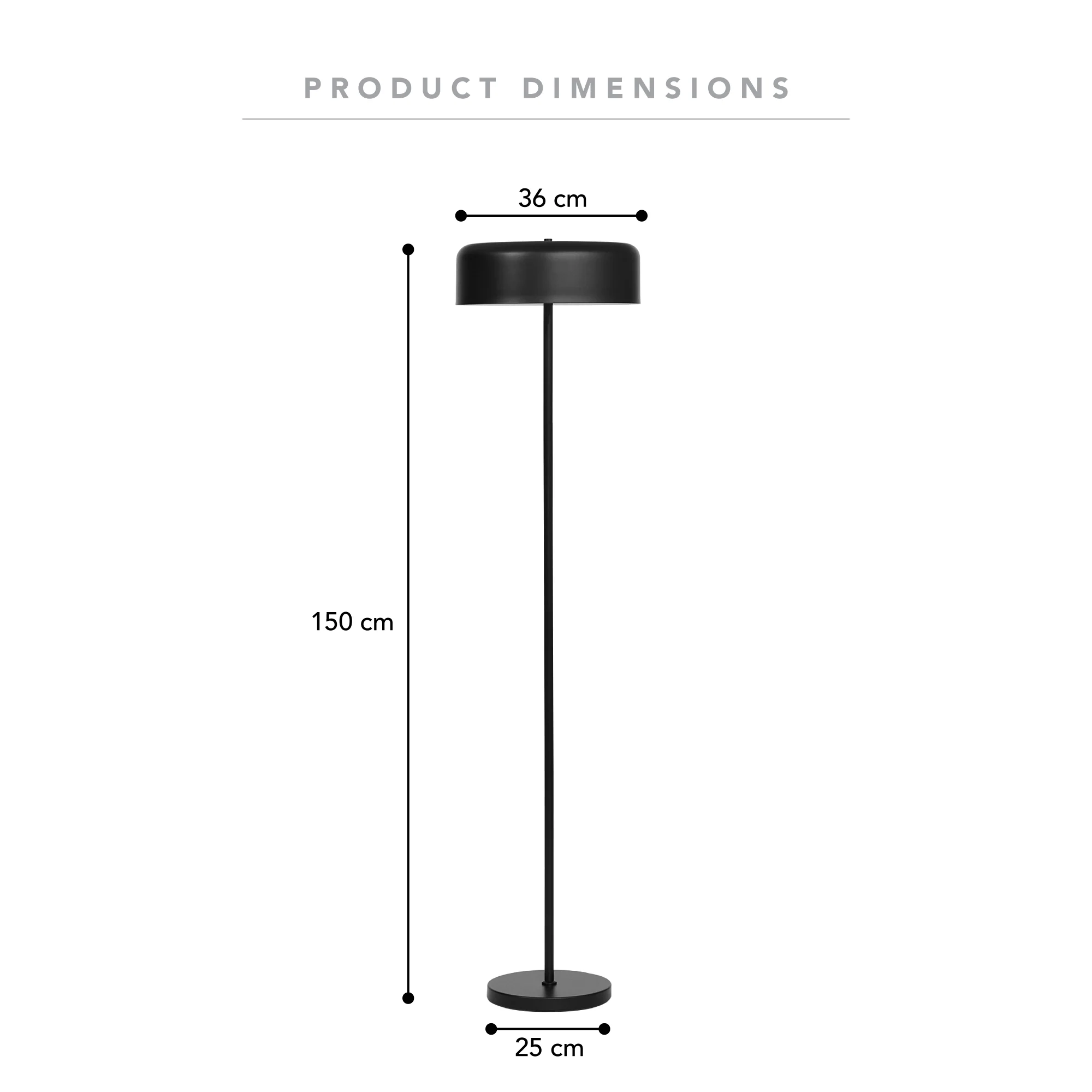 Mushroom Floor Lamp Black - Image 3