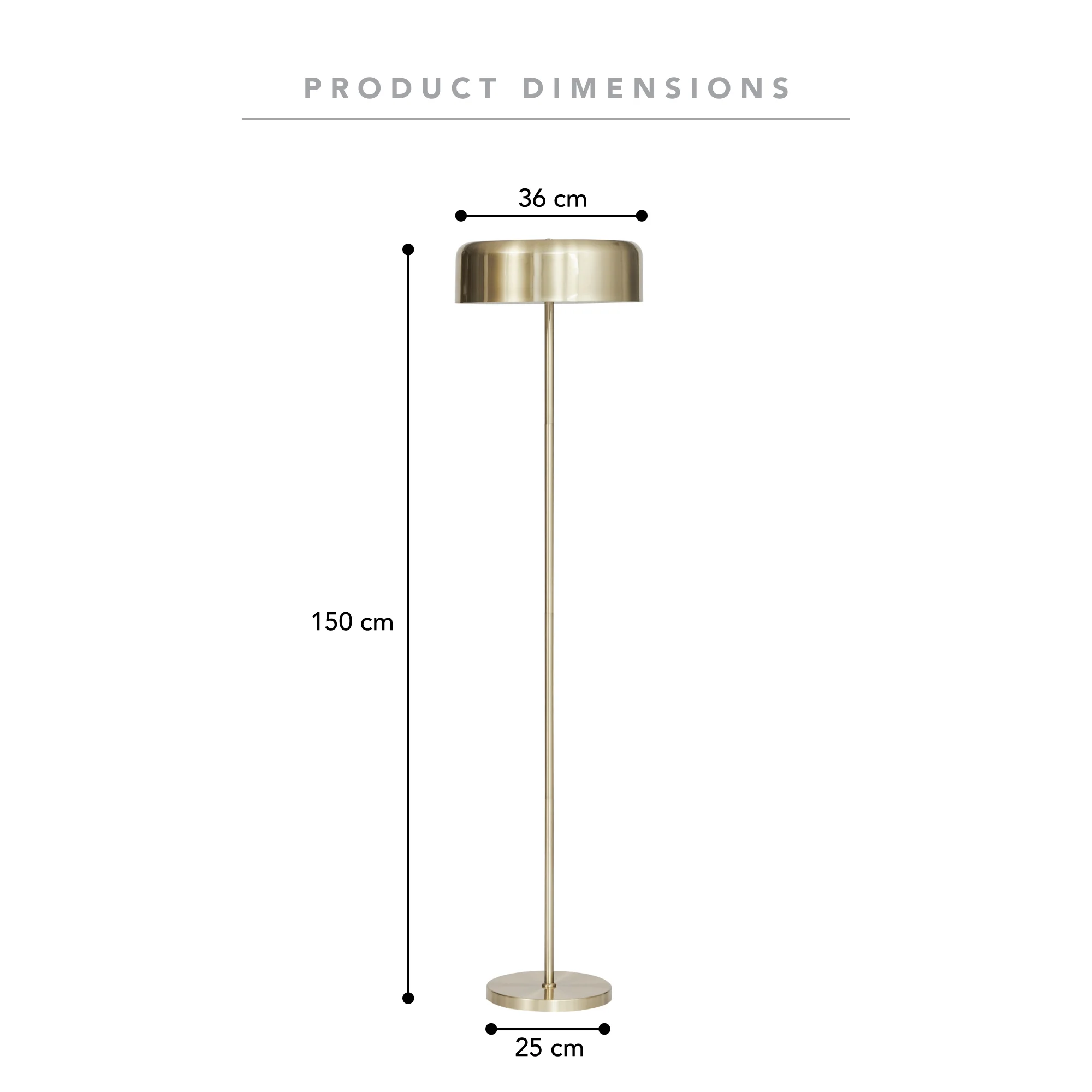 Mushroom Floor Lamp Gold - Image 3
