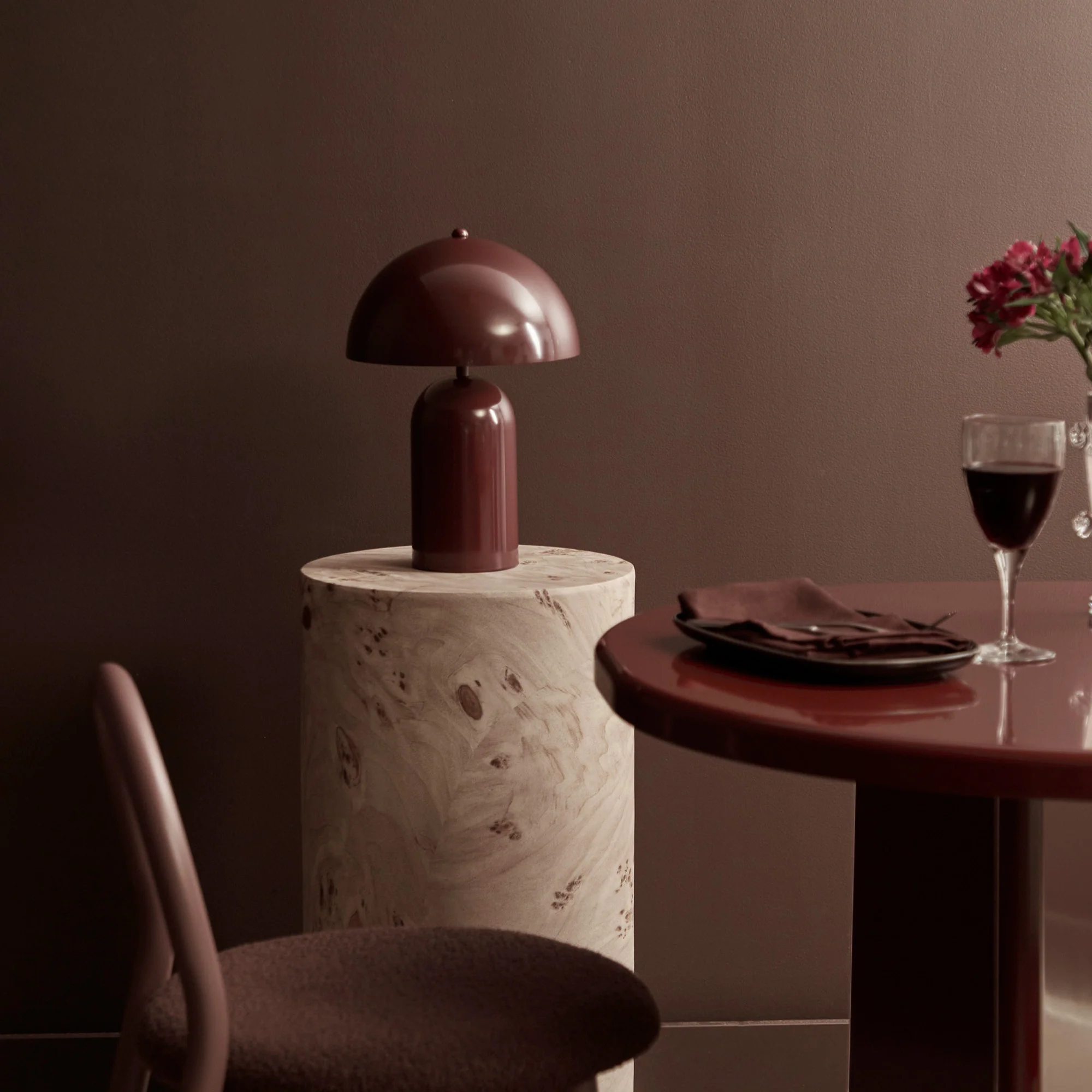 Mushroom Table Lamp Cabernet - Image 7