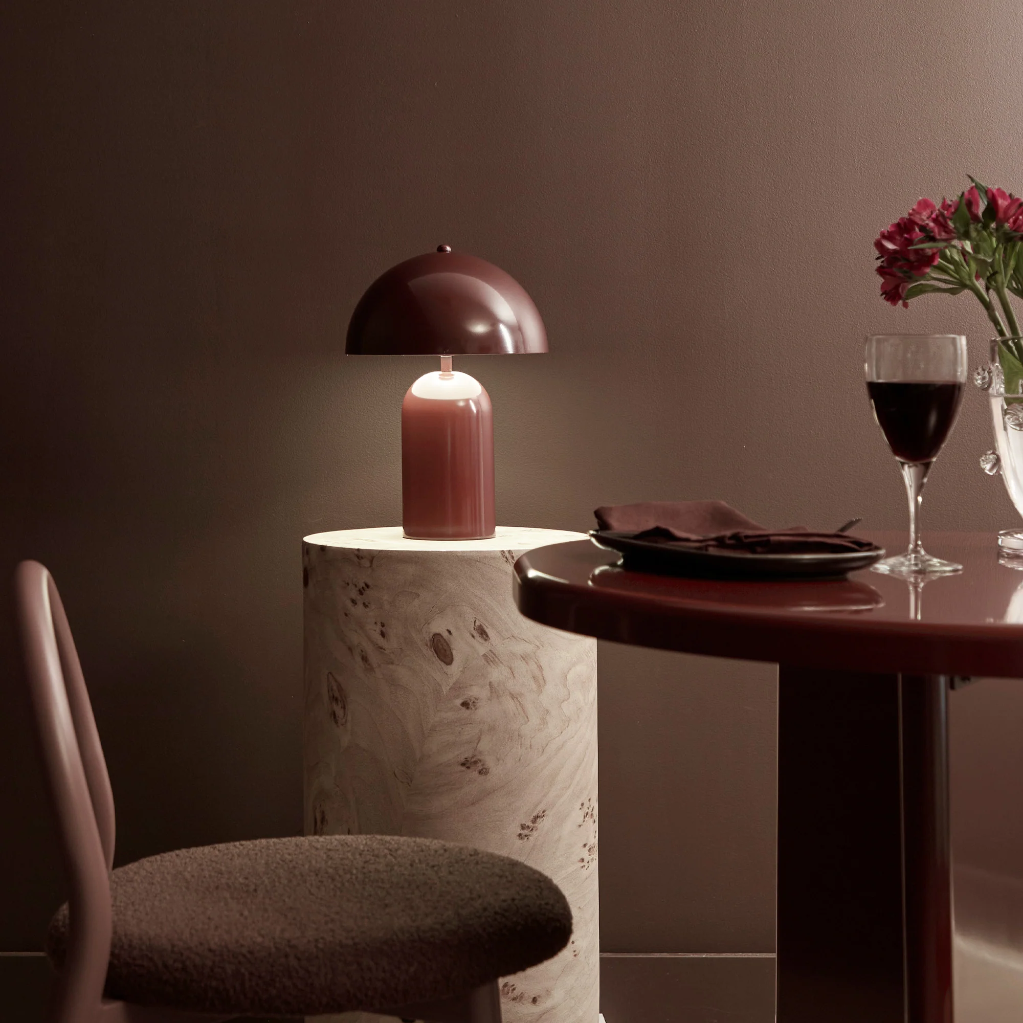 Mushroom Table Lamp Cabernet (Set of 2) - Image 6