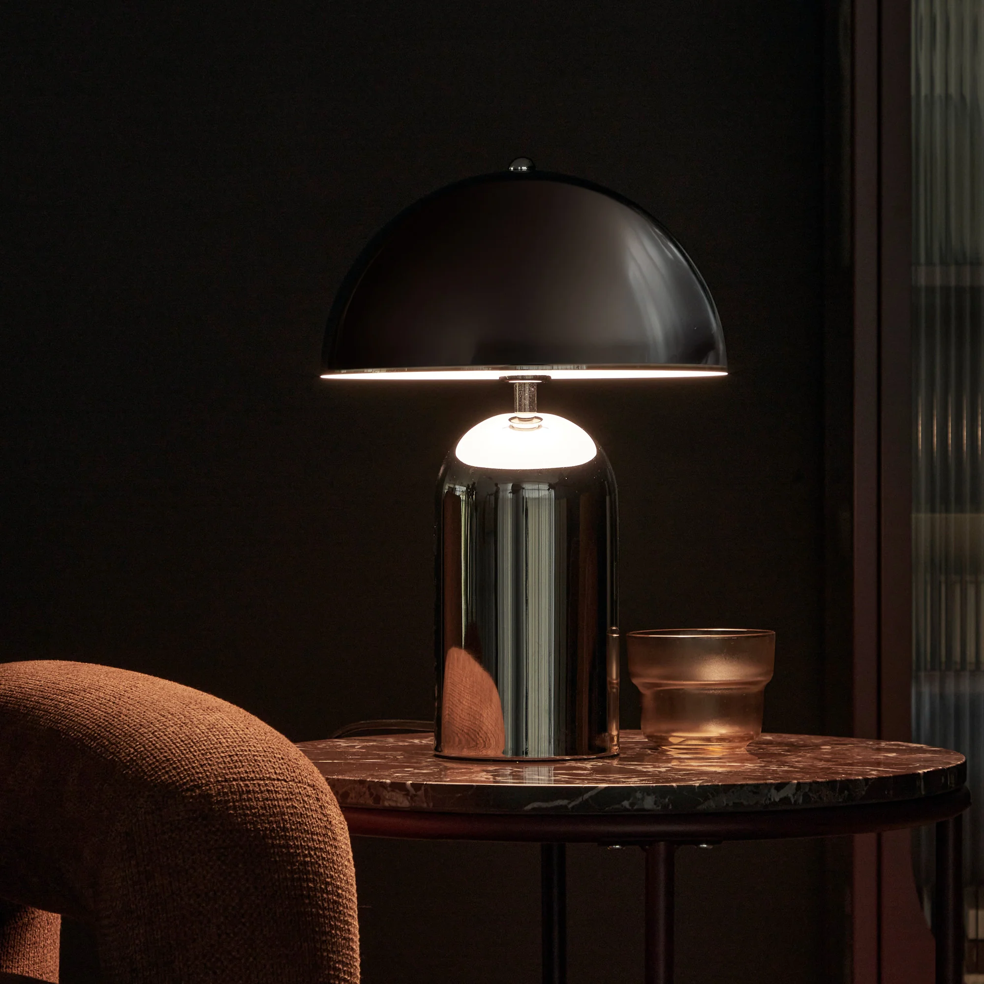 Mushroom Table Lamp Chrome - Image 4