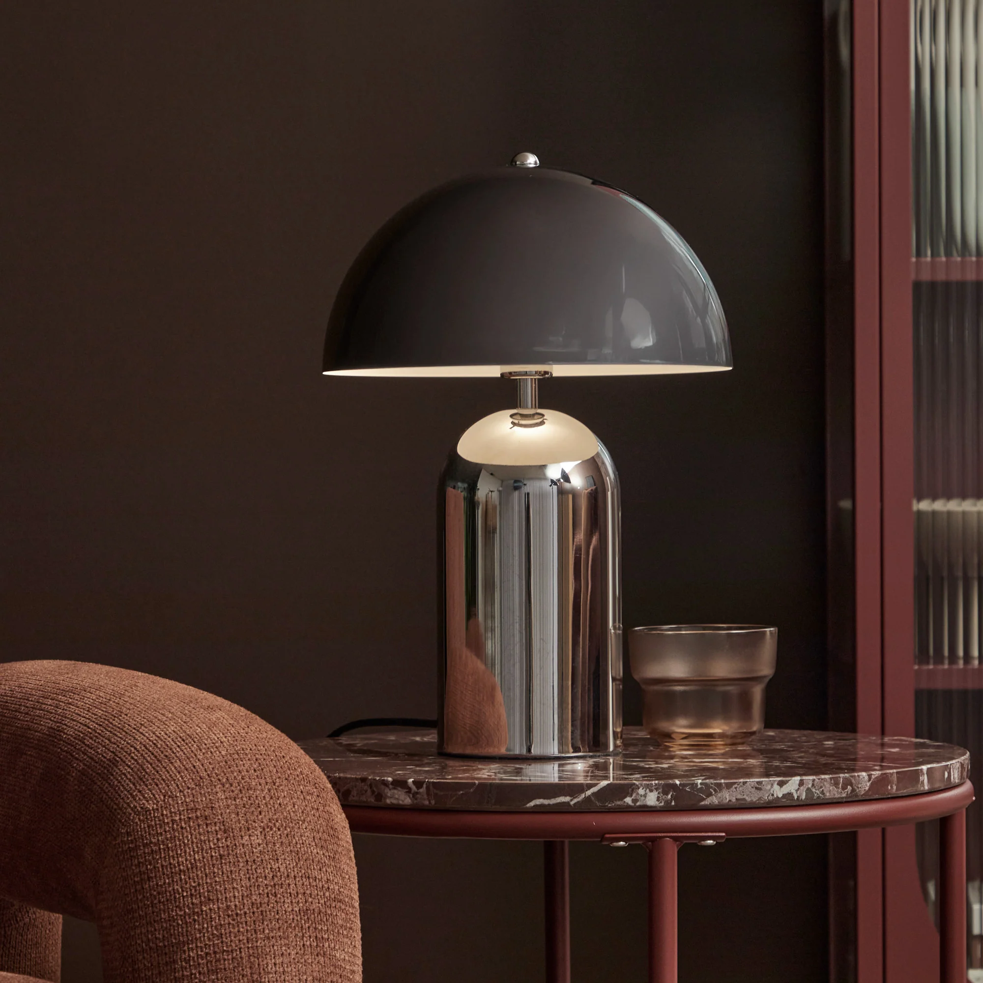 Mushroom Table Lamp Chrome (Set of 2) - Image 2