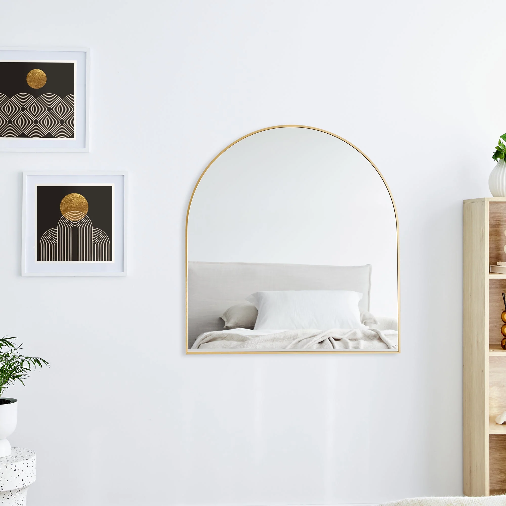 Naomi 85cm Large Arch Mirror Gold - Image 6