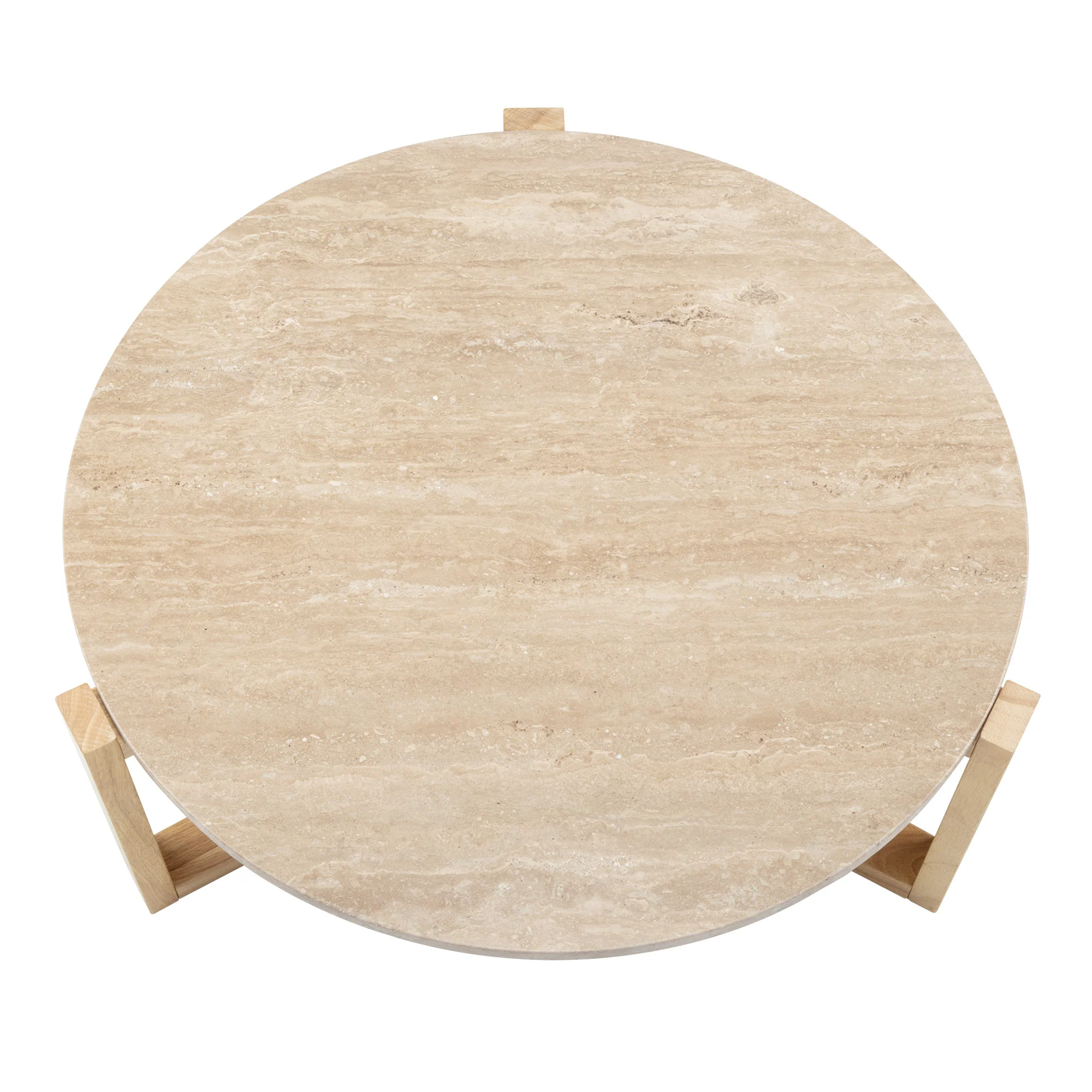 Neith 83cm Real Travertine Coffee Table Natural - Image 9