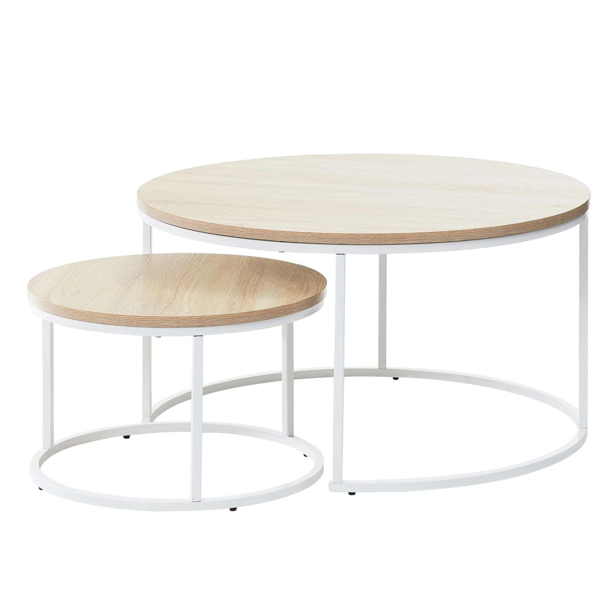 Nesting Sonoma Coffee Tables Set Of 2 White - Image 2