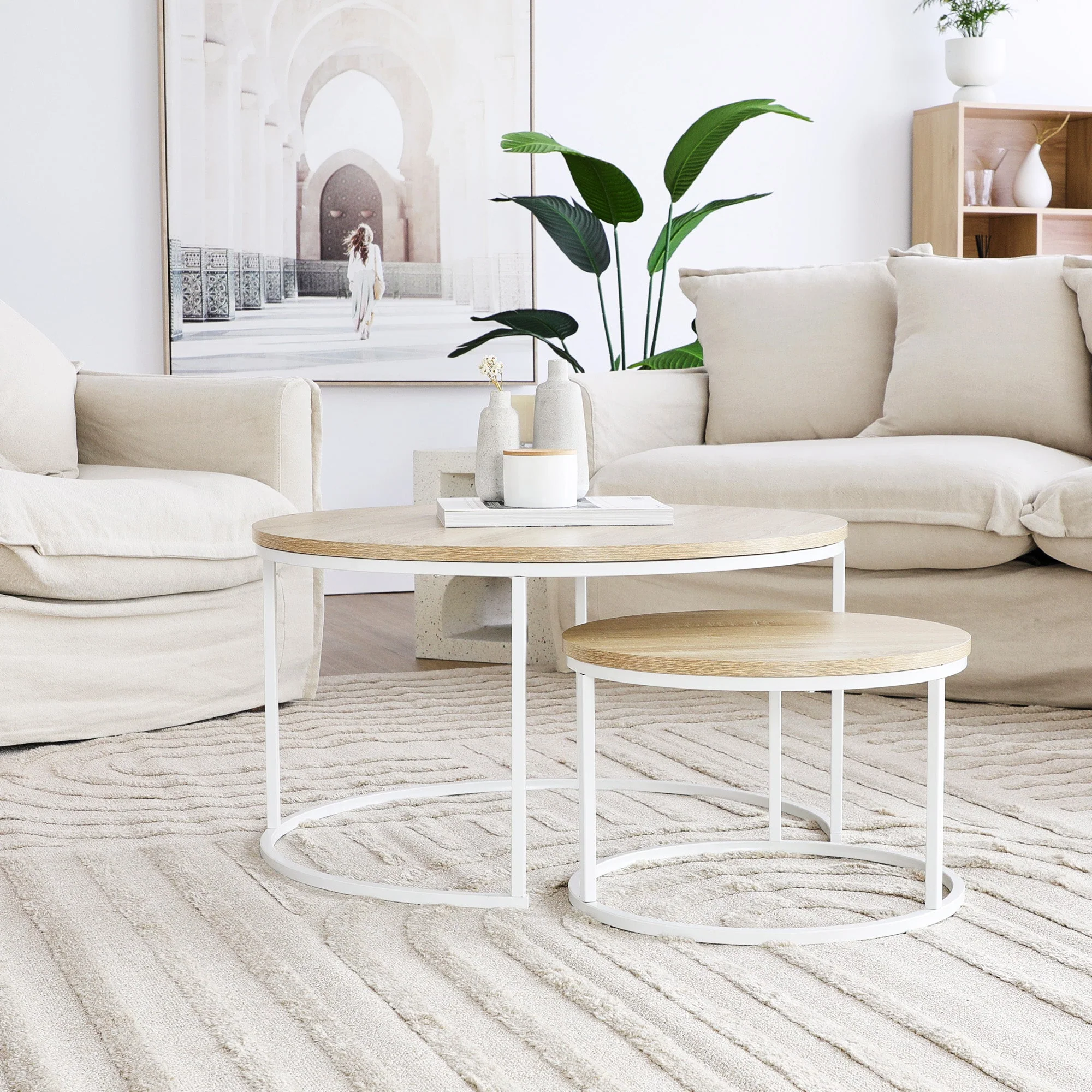 Nesting Sonoma Coffee Tables Set Of 2 White - Image 4