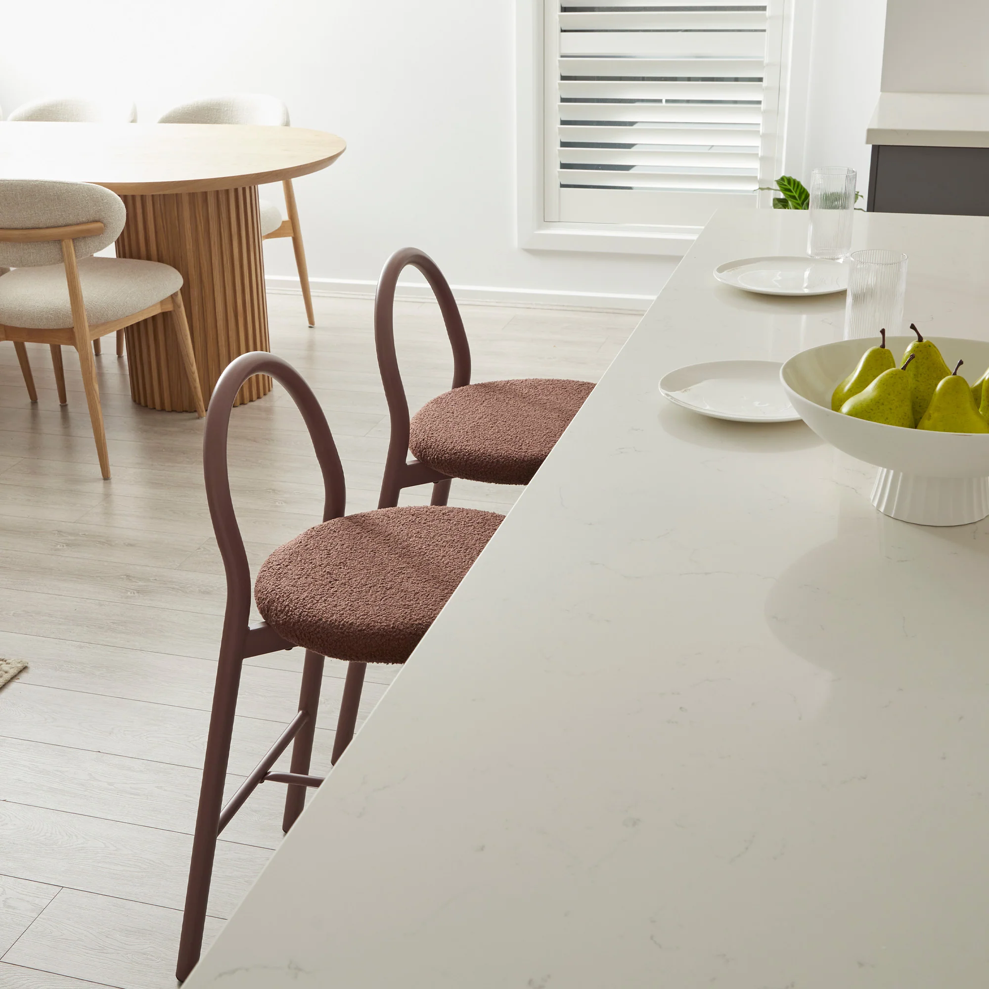 Newport Set of 2 Barstools Claret - Image 7