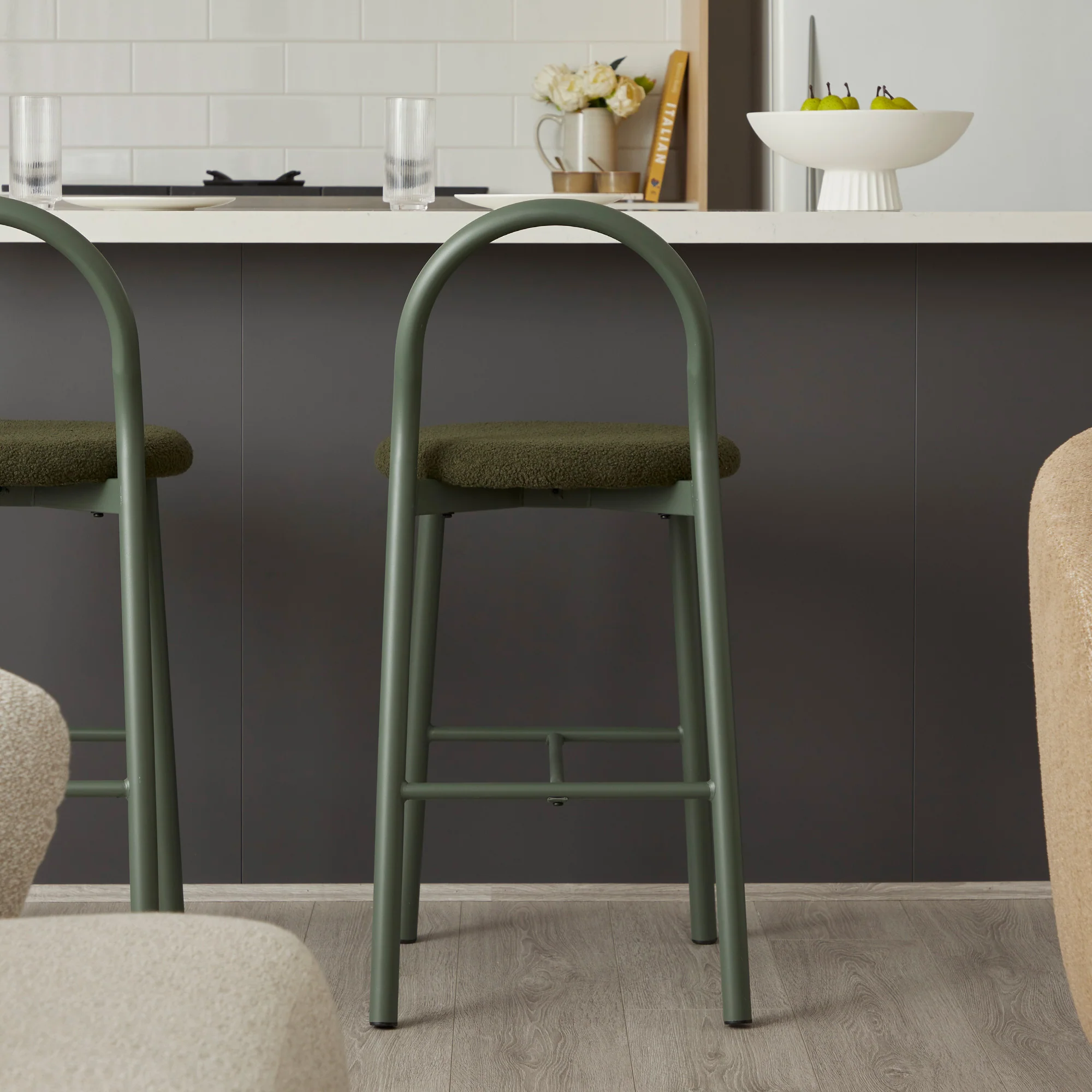 Newport Set of 2 Barstools Green - Image 10