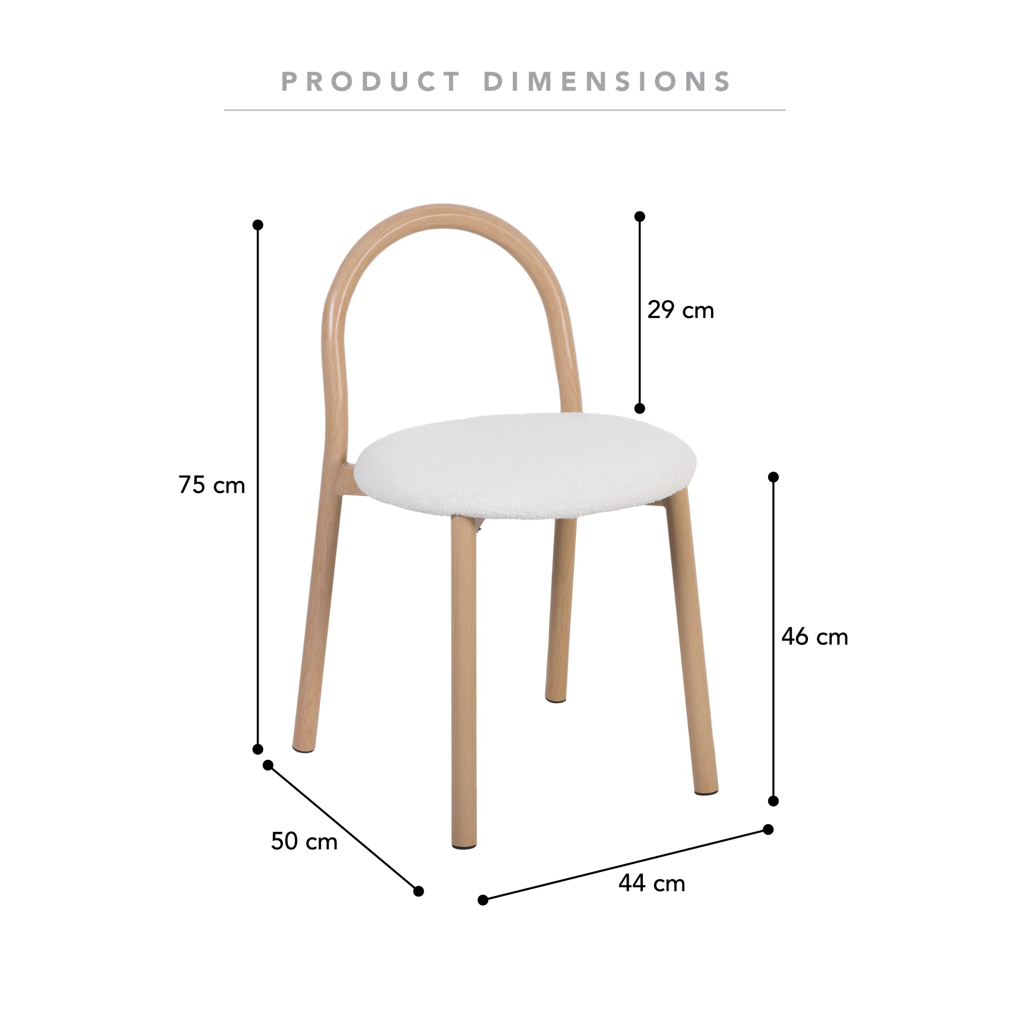 Newport Set of 2 Dining Chairs Cream - Image 3