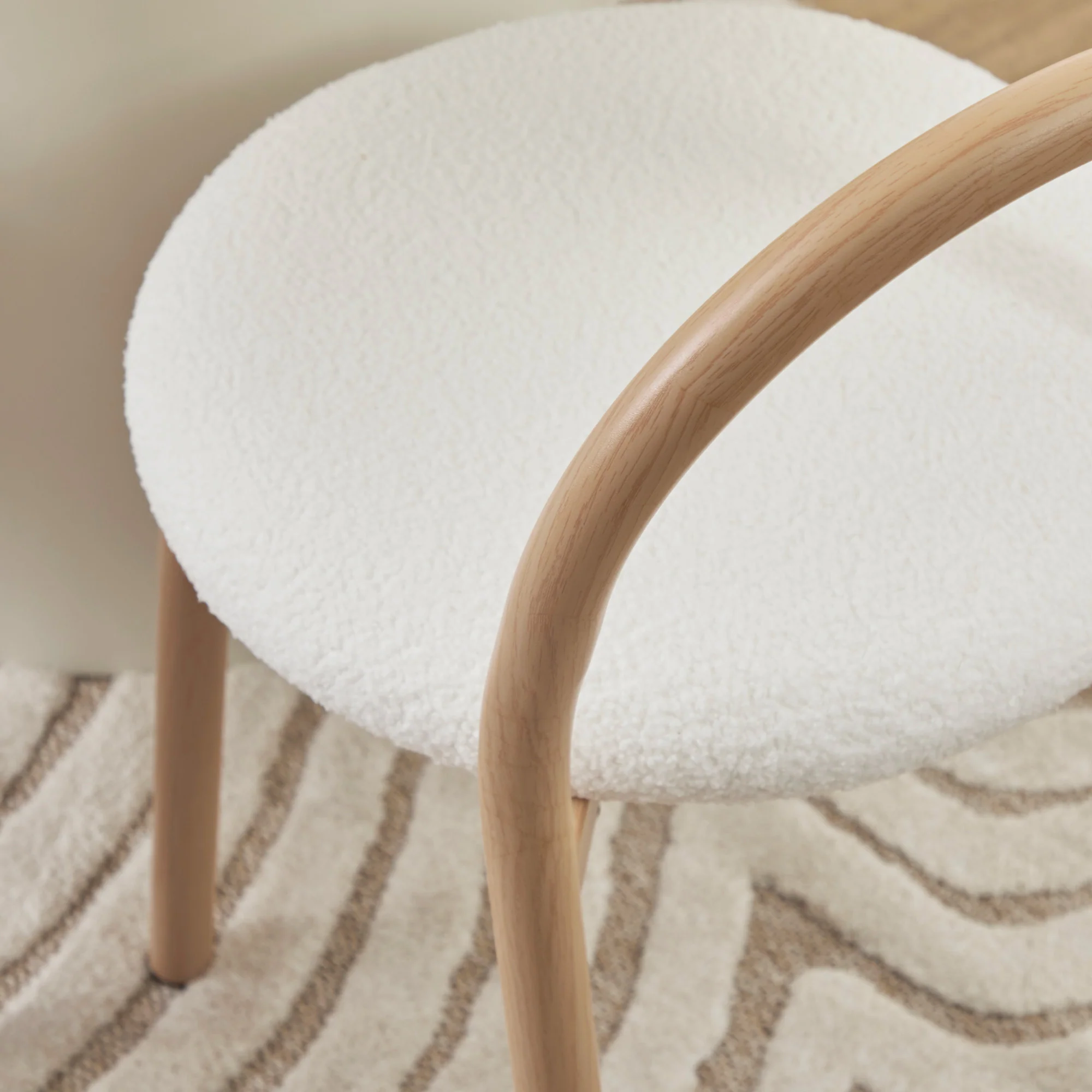 Newport Set of 2 Dining Chairs Cream - Image 5