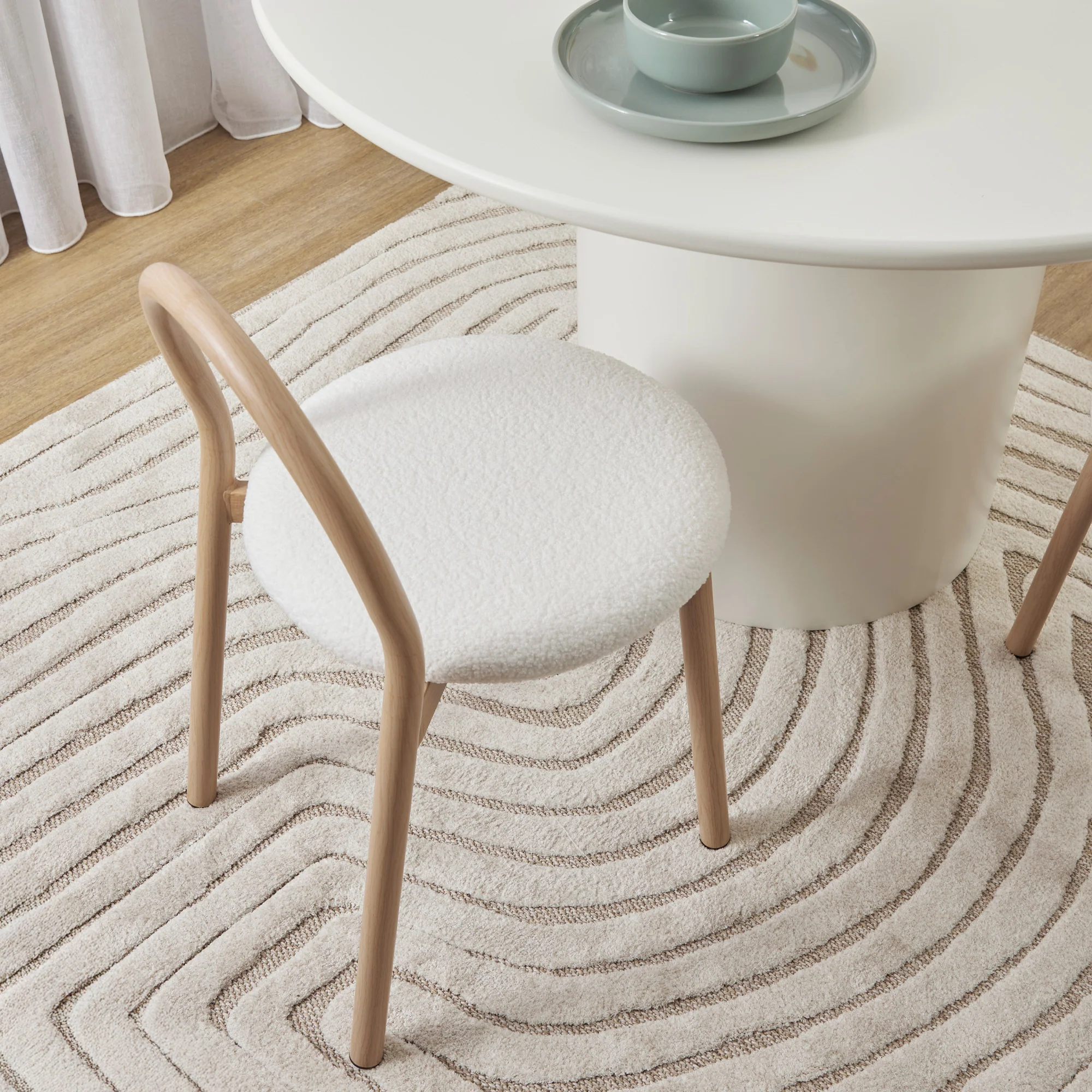 Newport Set of 2 Dining Chairs Cream - Image 6