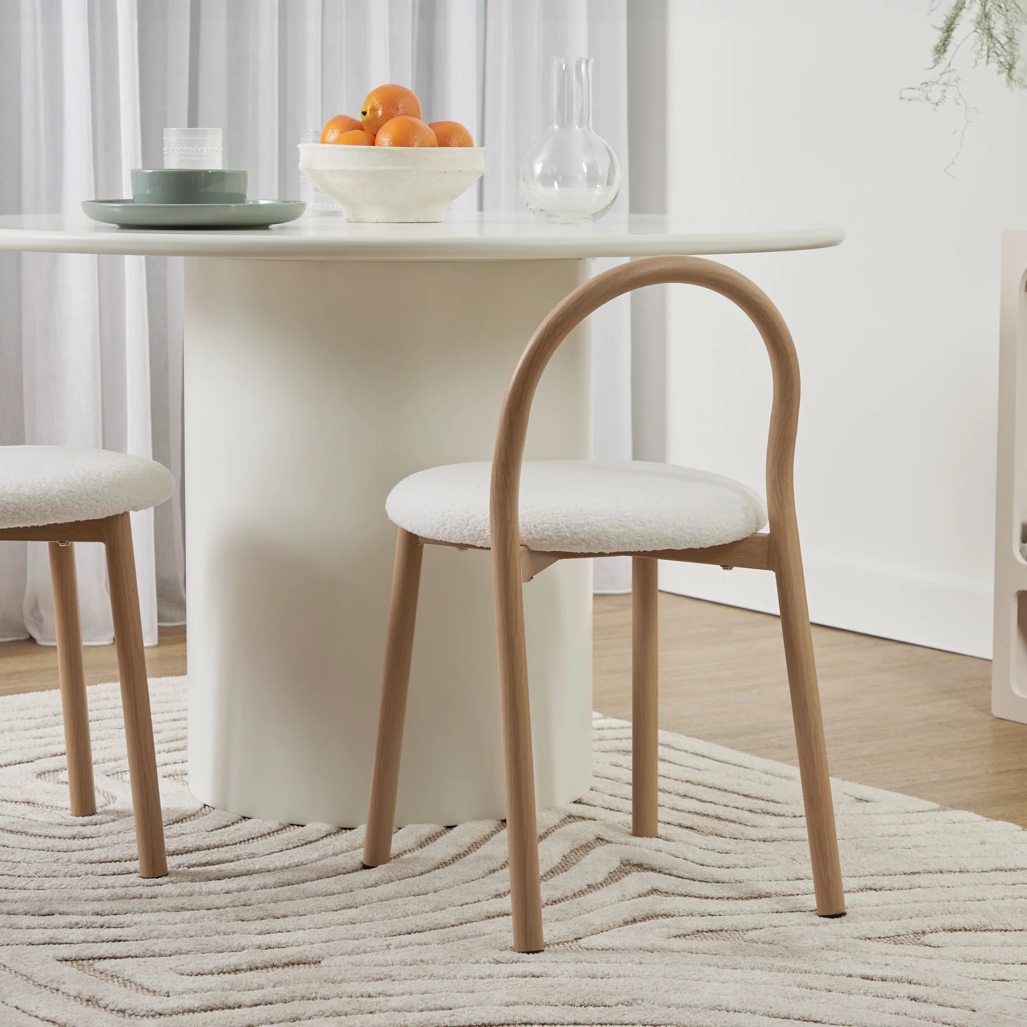 Newport Set of 2 Dining Chairs Cream - Image 7