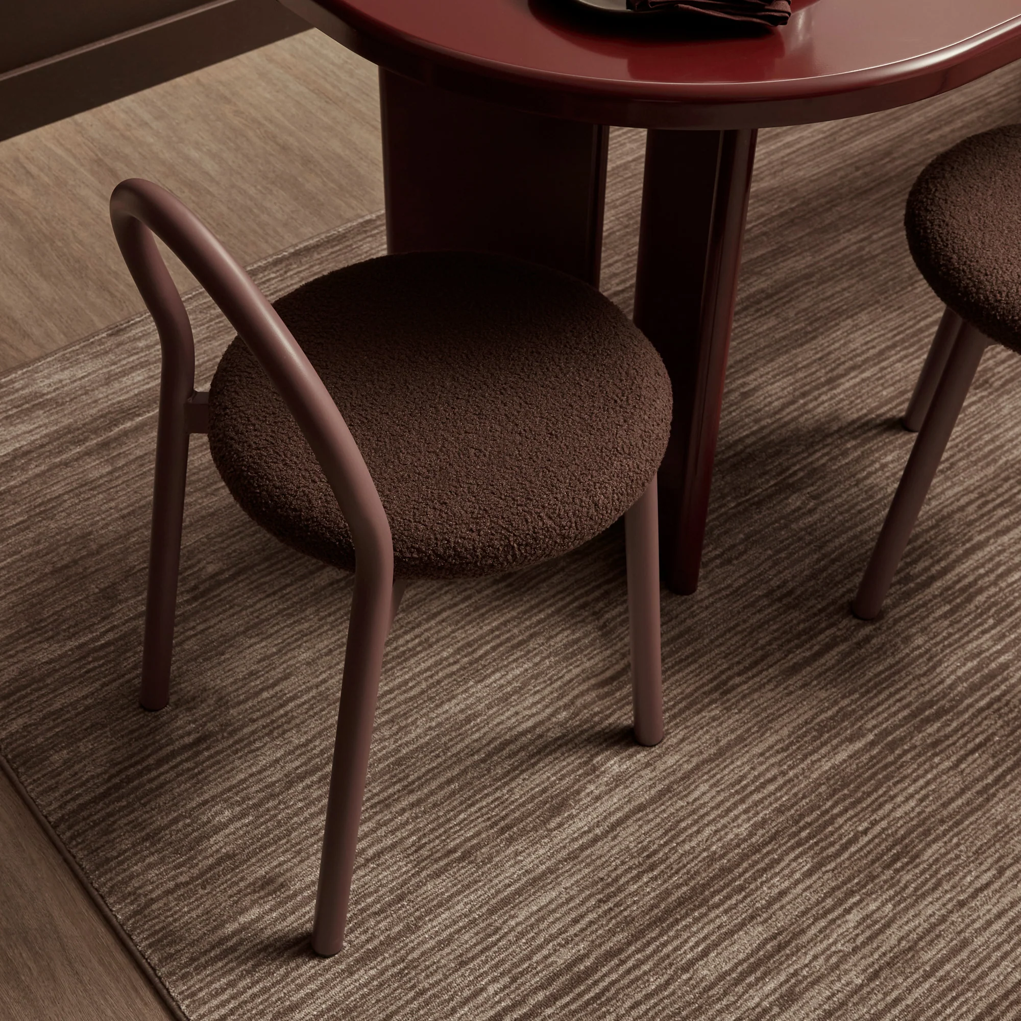 Newport Set of 4 Dining Chairs Claret - Image 6