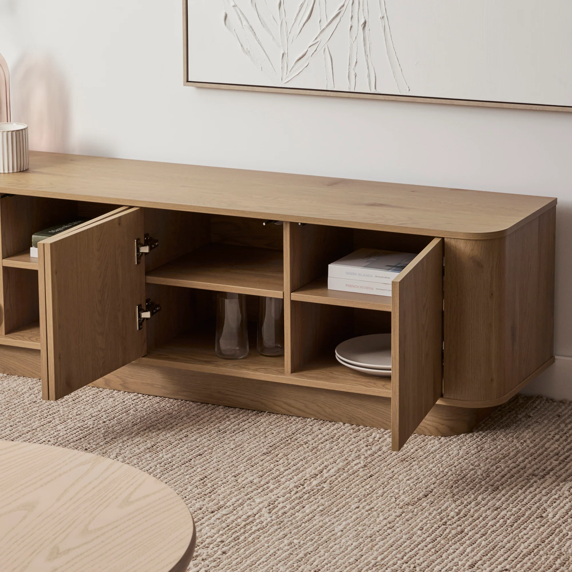 Nina Entertainment Unit Oak (180cm) - Image 6