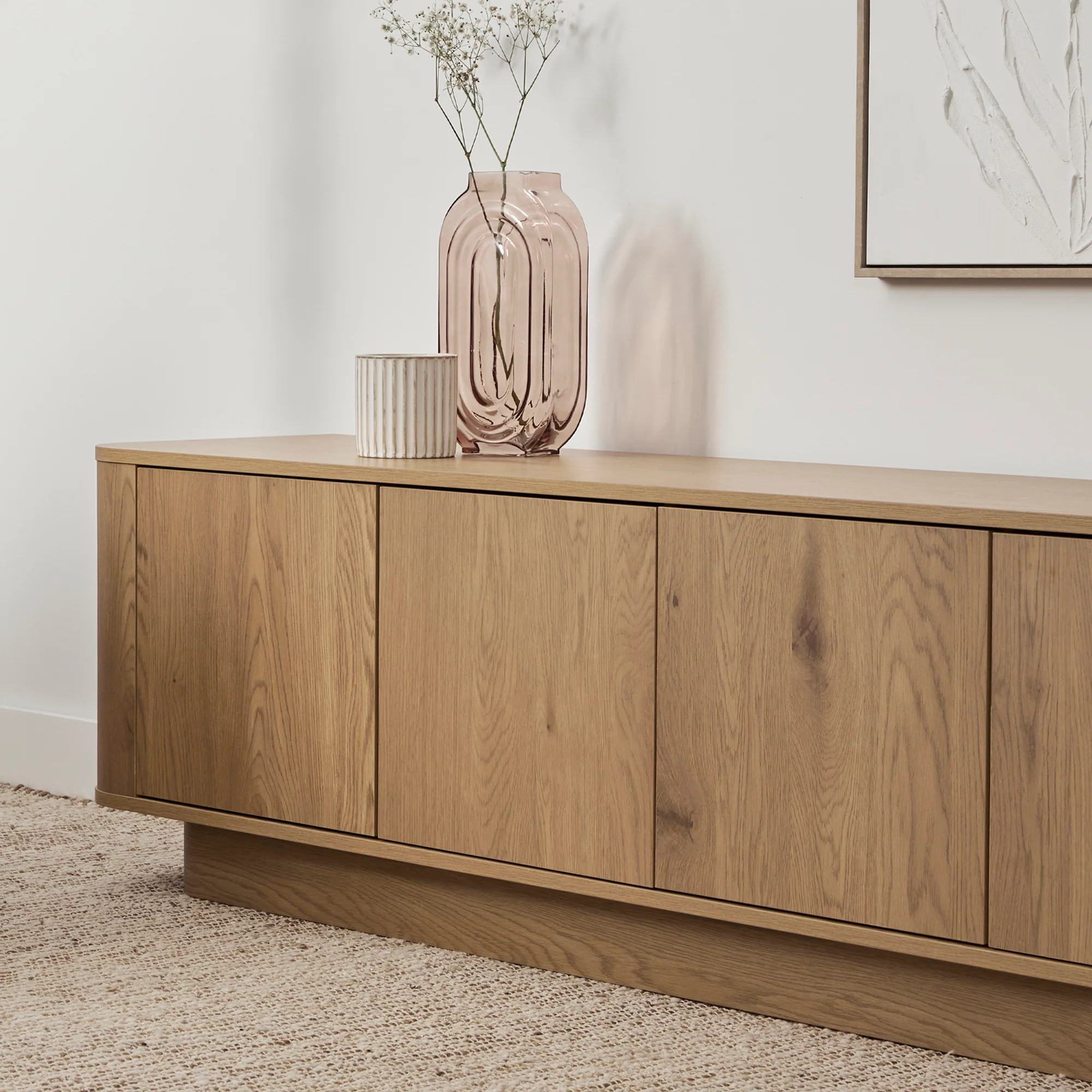 Nina Entertainment Unit Oak (180cm) - Image 9