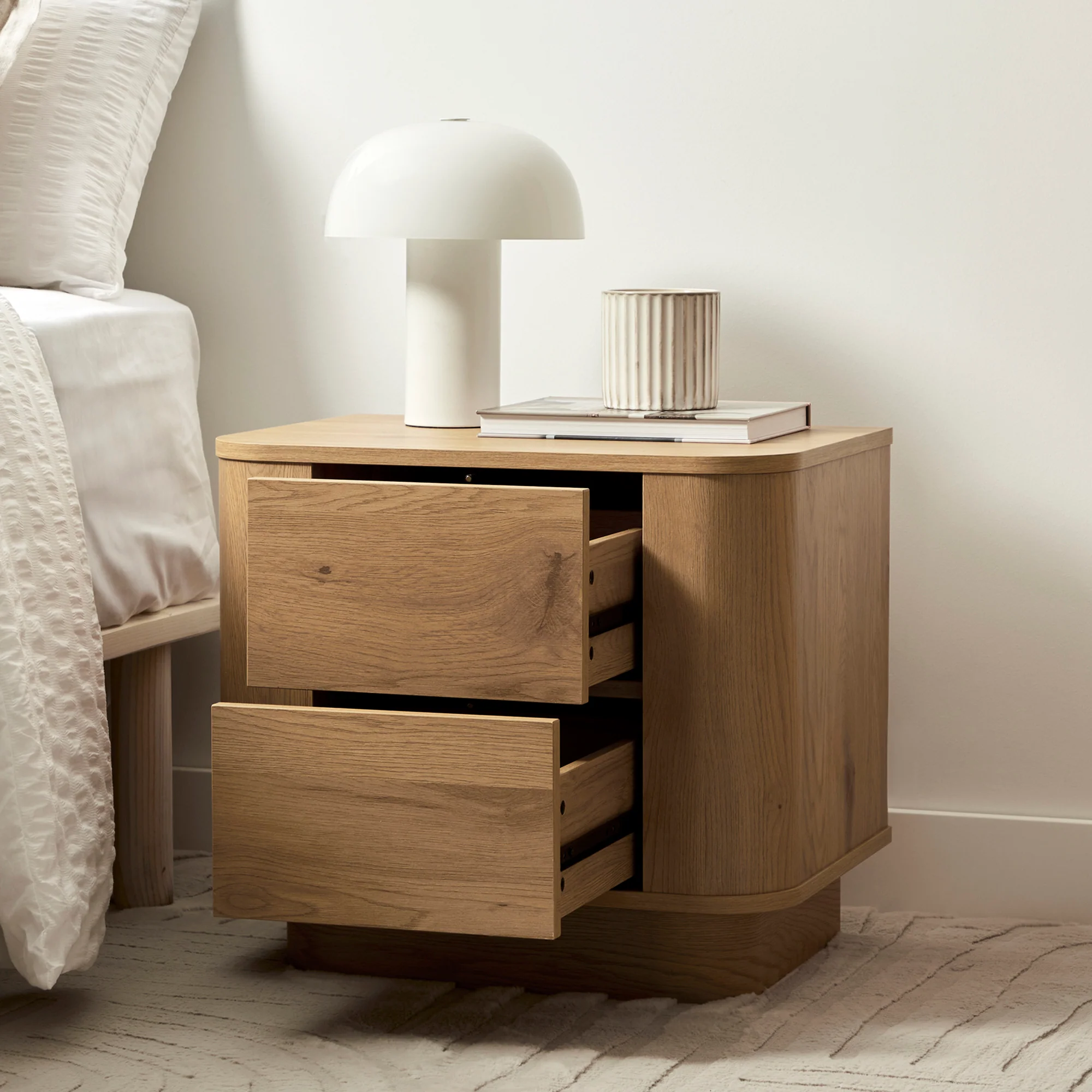 Nina Bedside Table Oak - Image 6