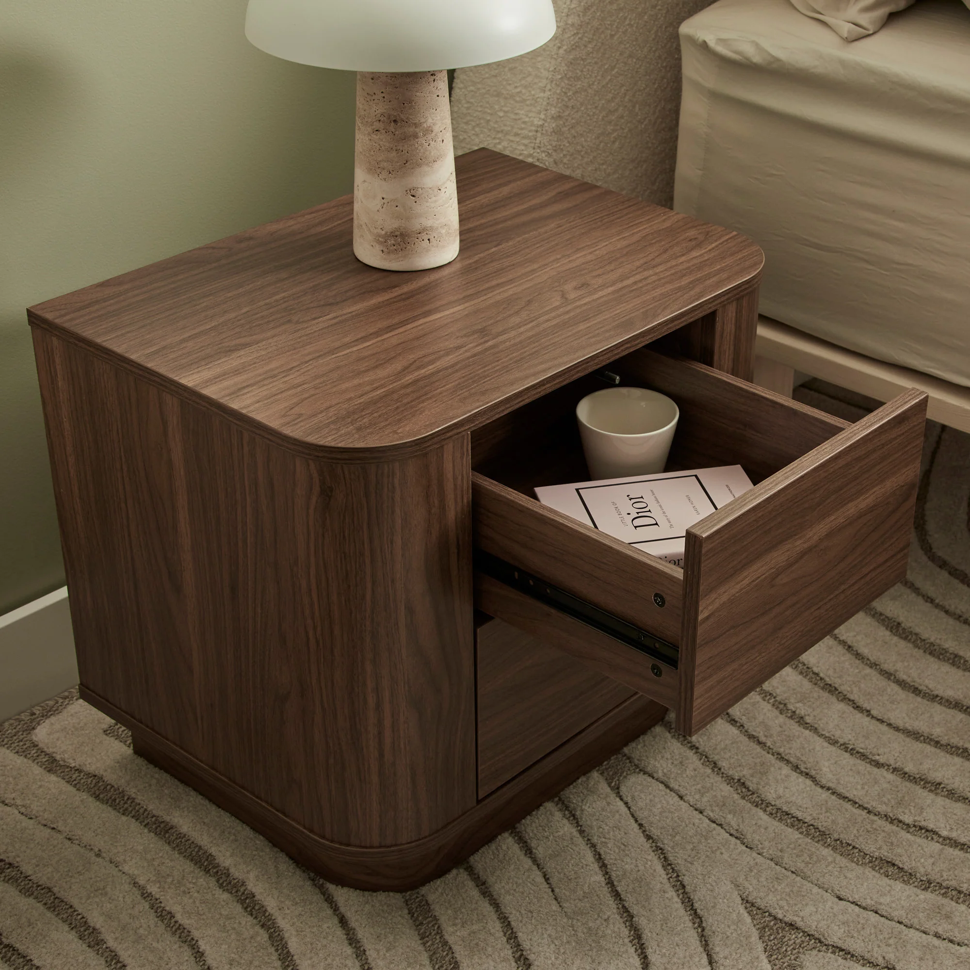 Nina Bedside Table Walnut (Set of 2) - Image 6