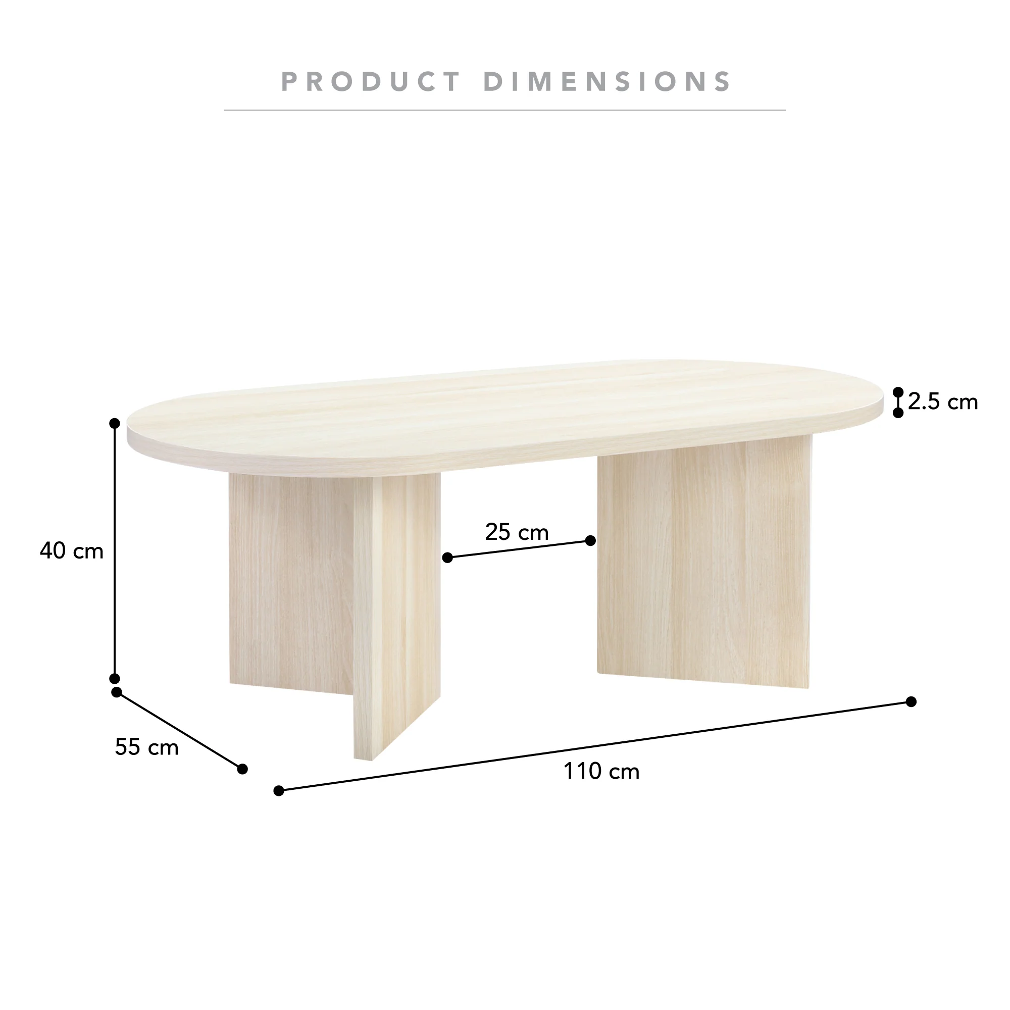 Norquay Coffee Table Light Oak - Image 3