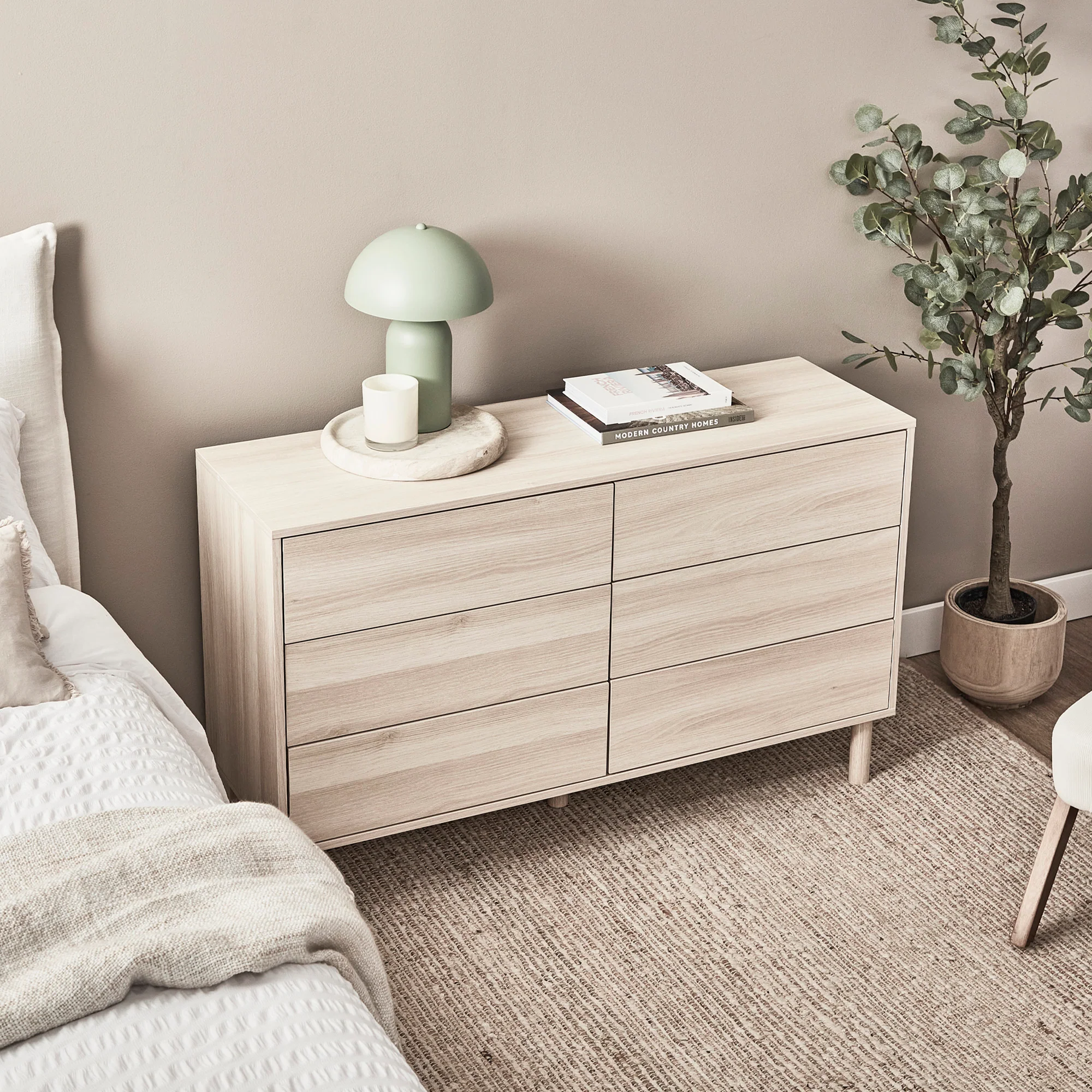 Norquay Chest of 6 Drawers Light Oak - Image 7
