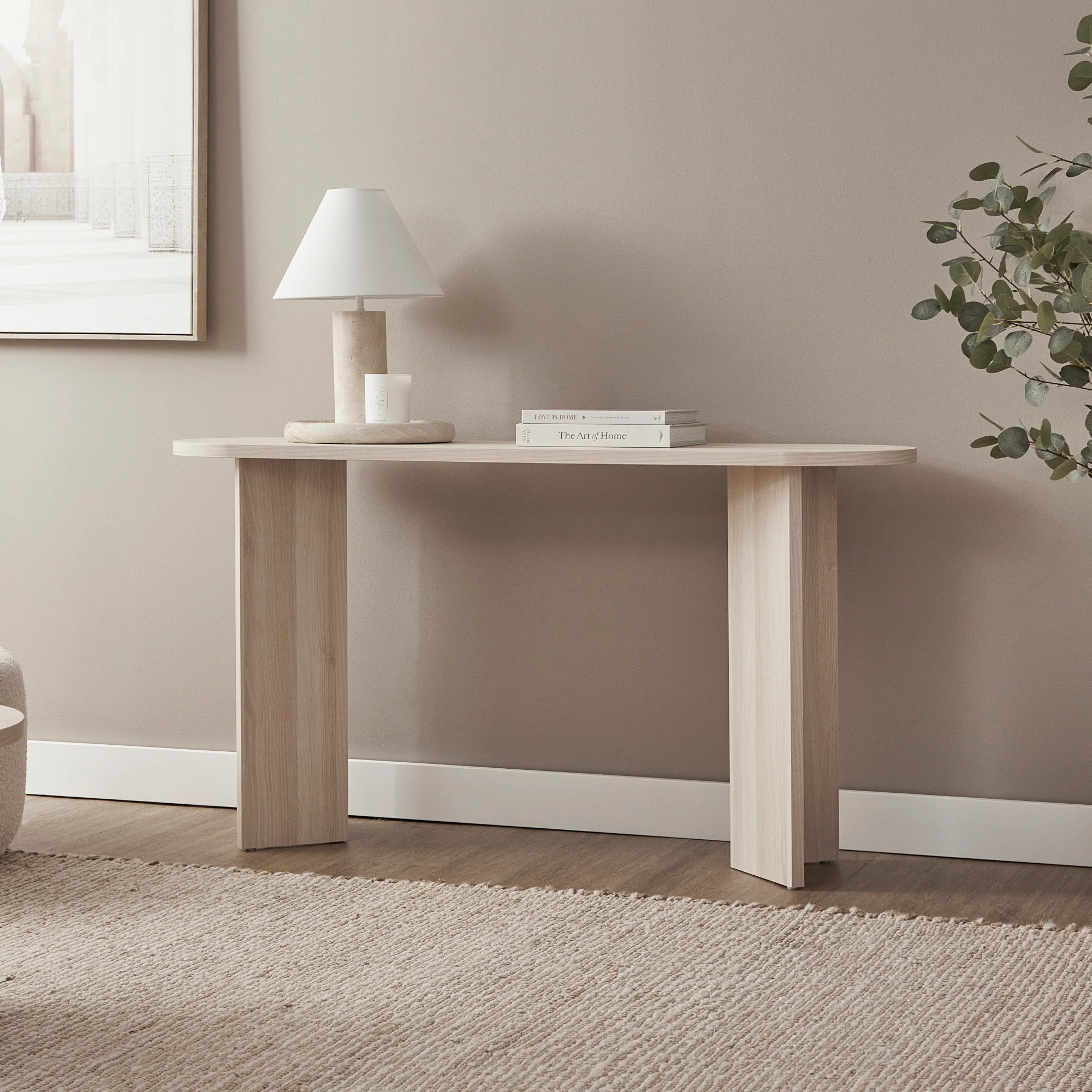 Norquay Console Table Light Oak (140cm) - Image 6