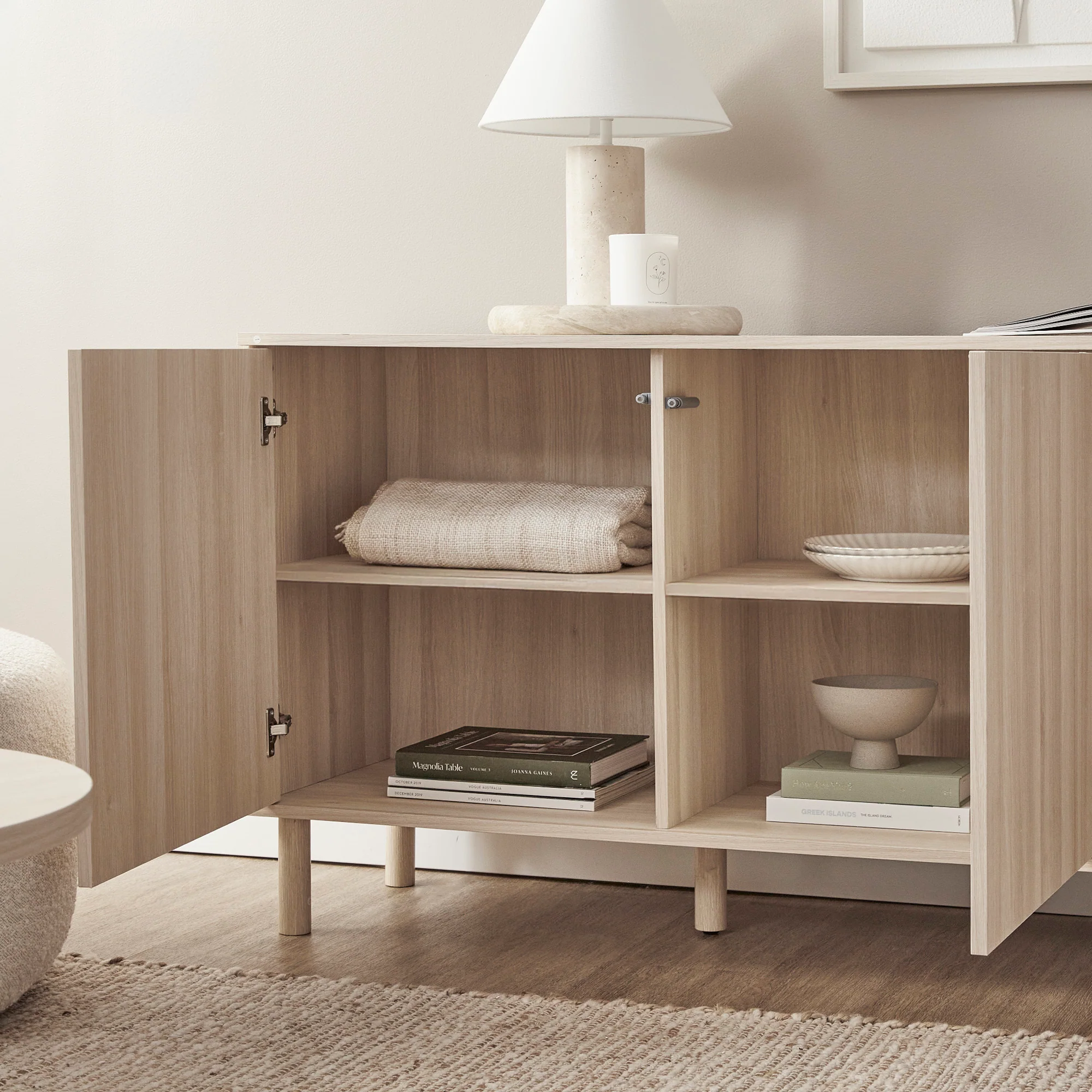 Norquay Sideboard Light Oak (160cm) - Image 6