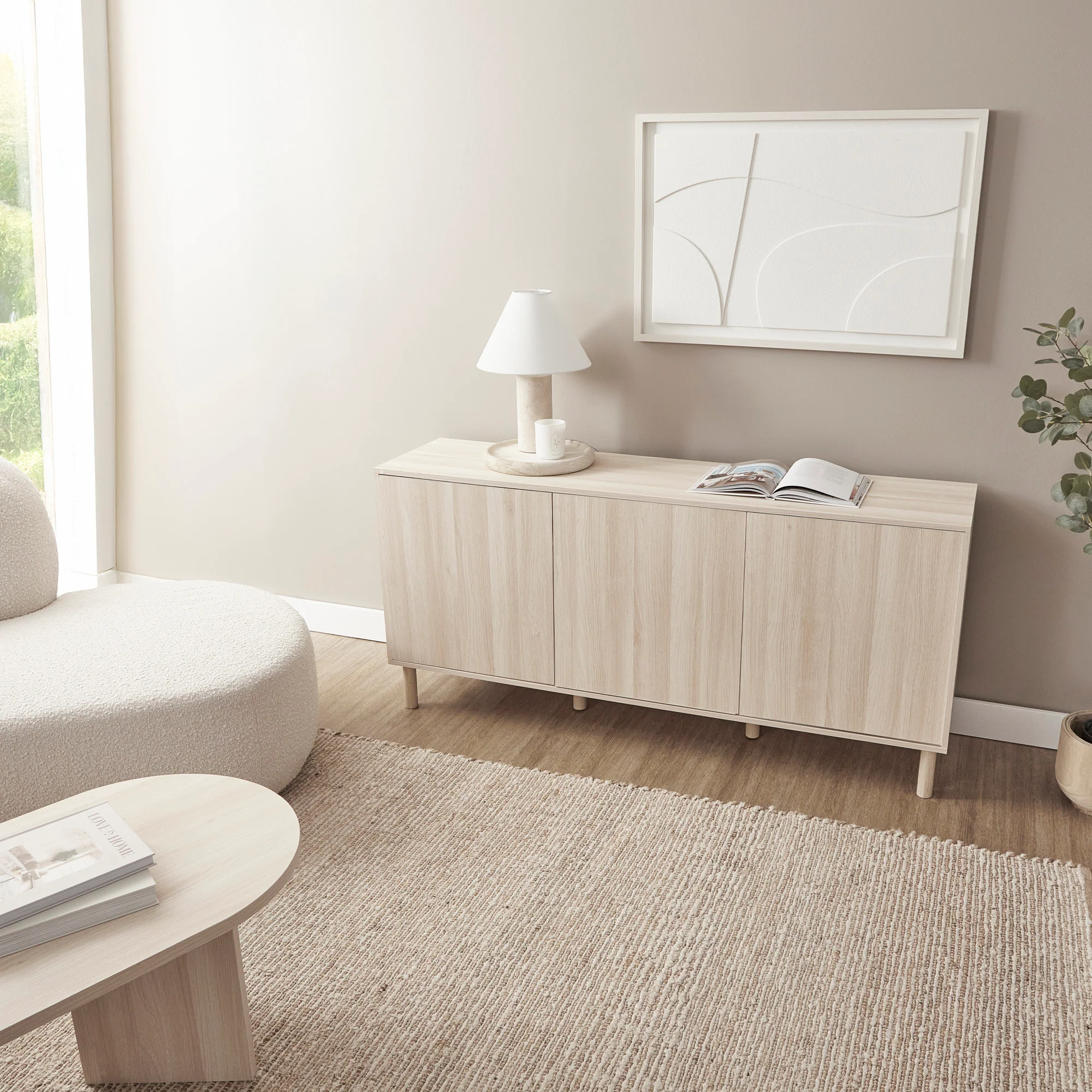 Norquay Sideboard Light Oak (160cm) - Image 7
