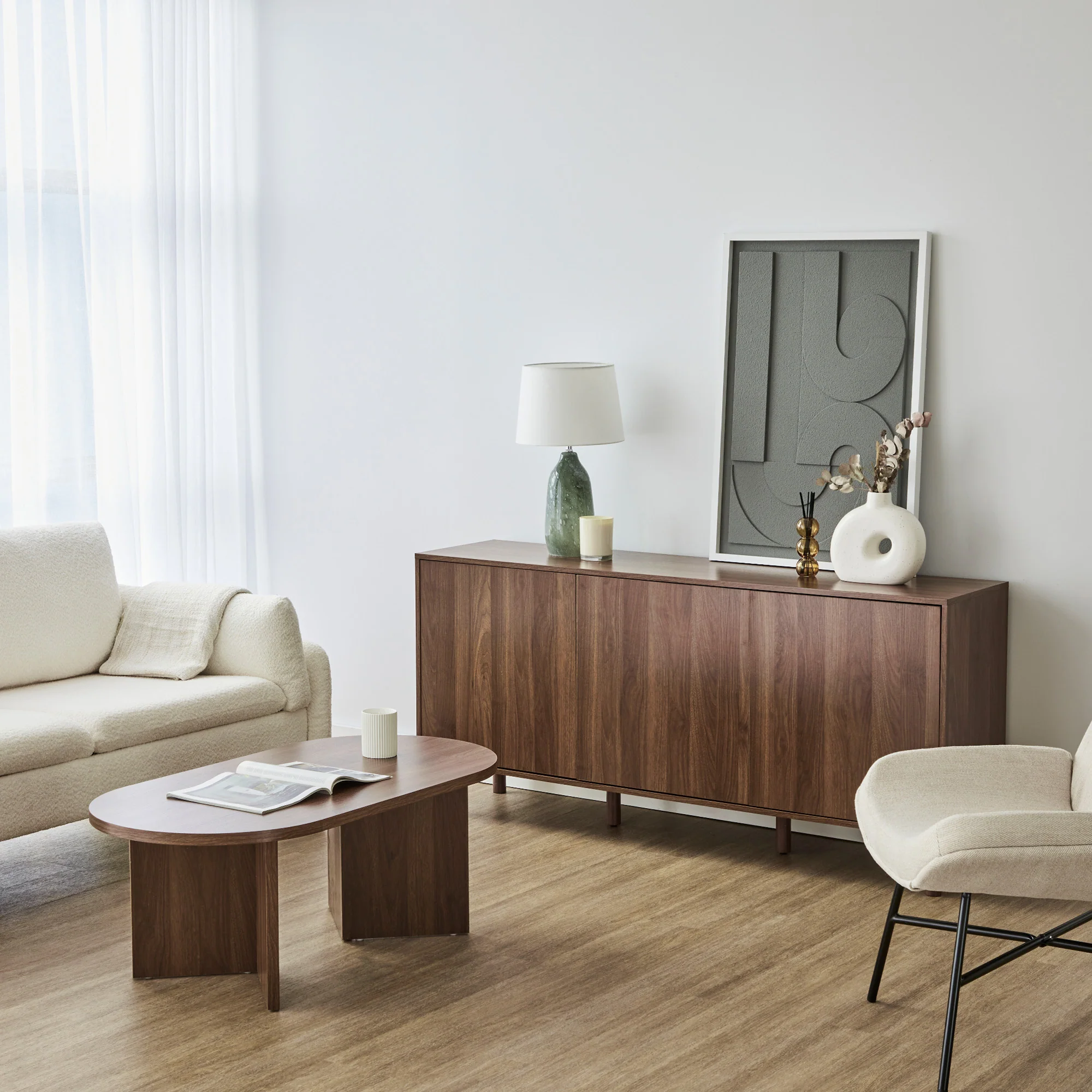 Norquay Sideboard Walnut (160cm) - Image 8