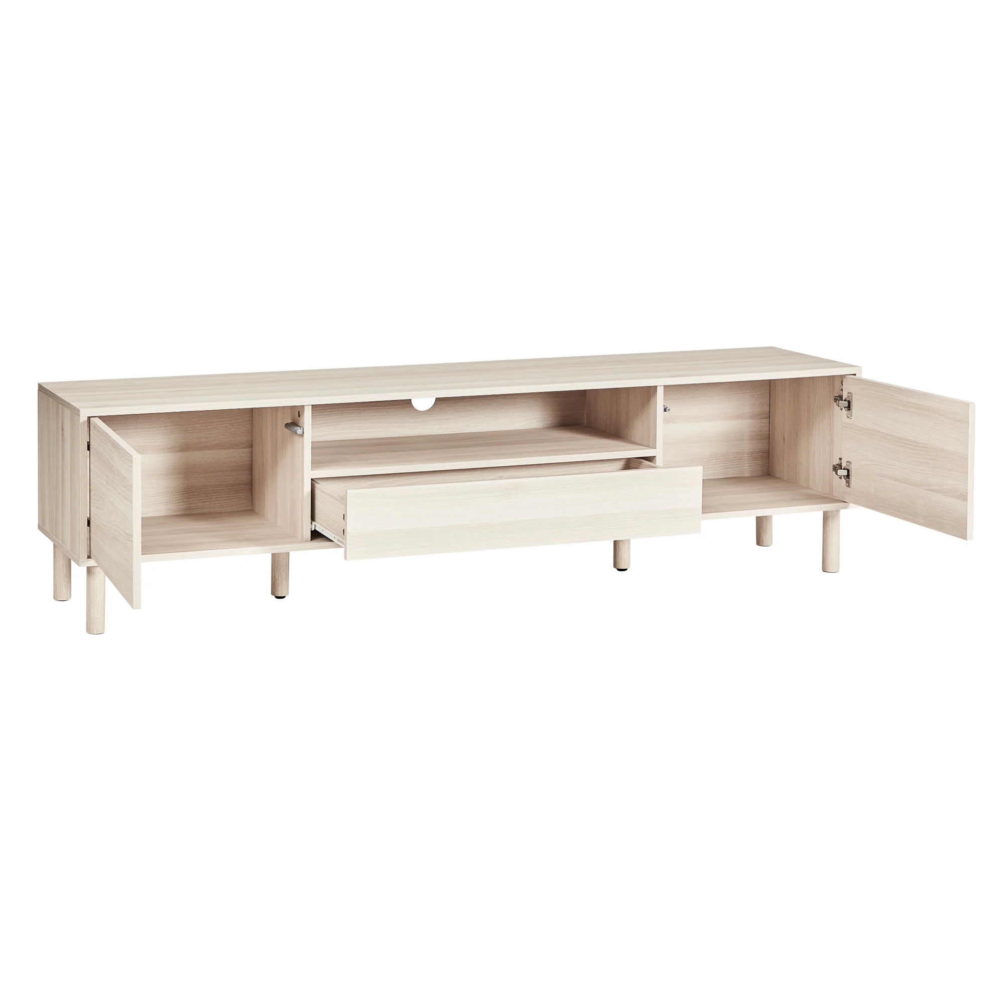Norquay Entertainment Unit Light Oak (180cm) - Image 11