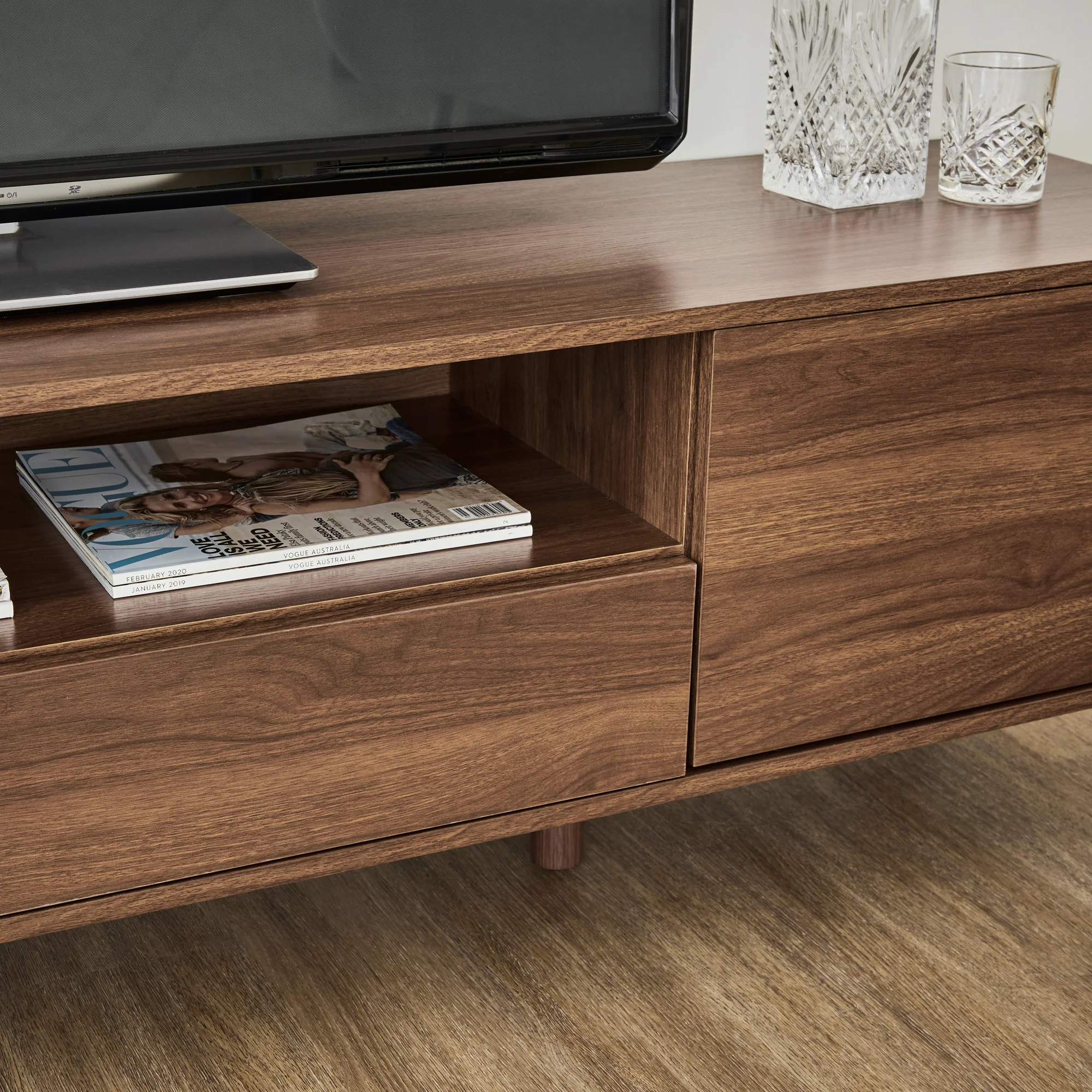 Norquay Entertainment Unit Walnut (180cm) - Image 6