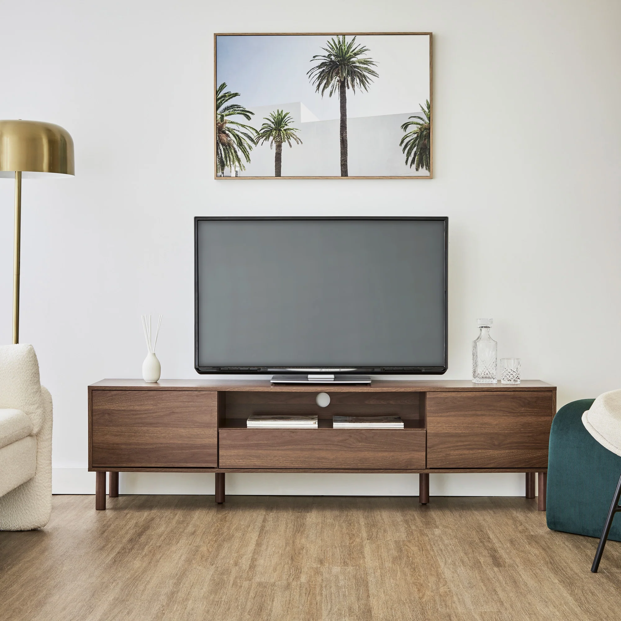 Norquay Entertainment Unit Walnut (180cm) - Image 8