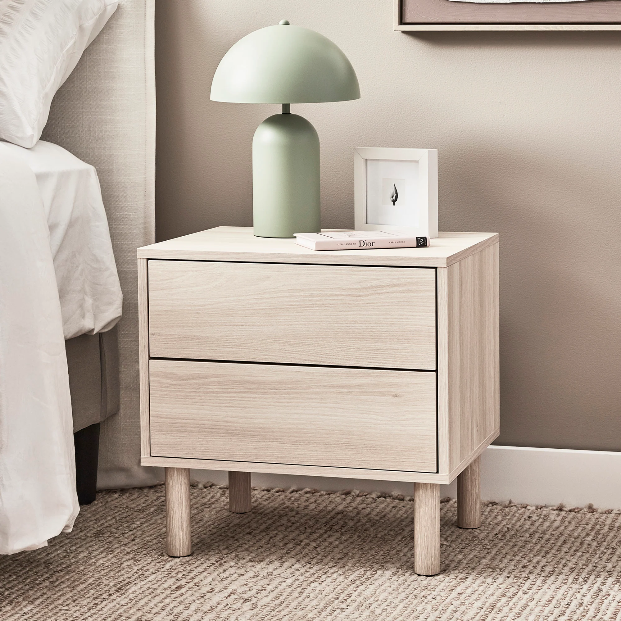 Norquay Bedside Table Light Oak (Set of 2) - Image 4