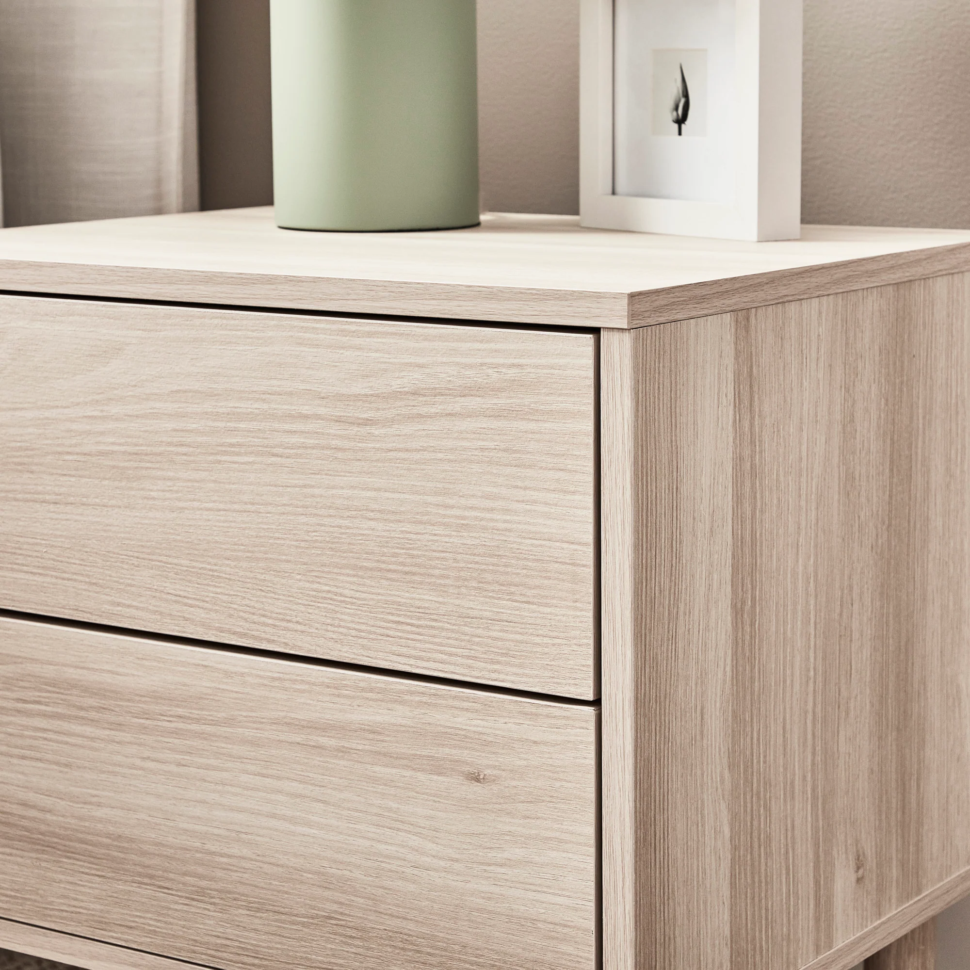 Norquay Bedside Table Light Oak (Set of 2) - Image 8