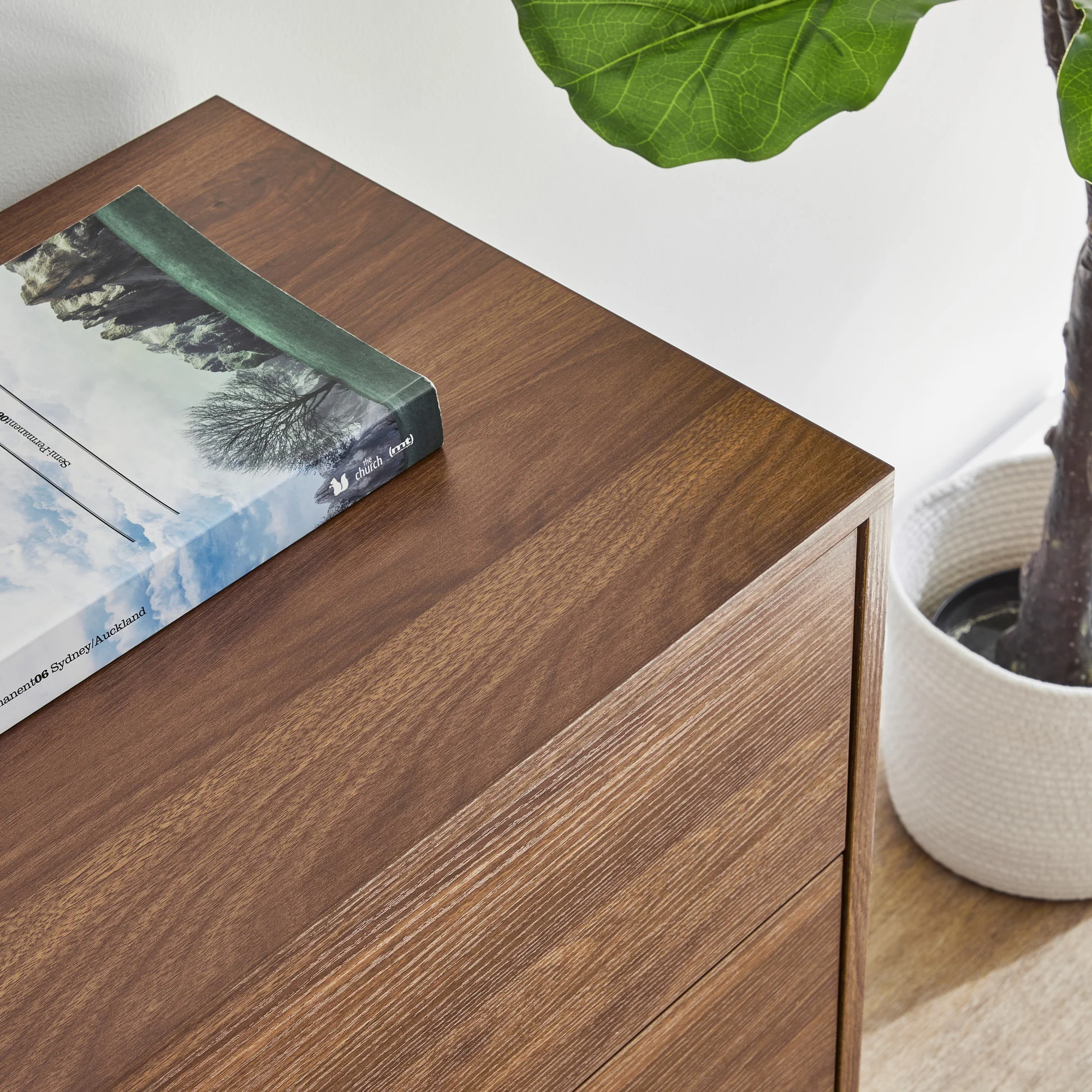 Norquay Chest of 3 Drawers Walnut - Image 7