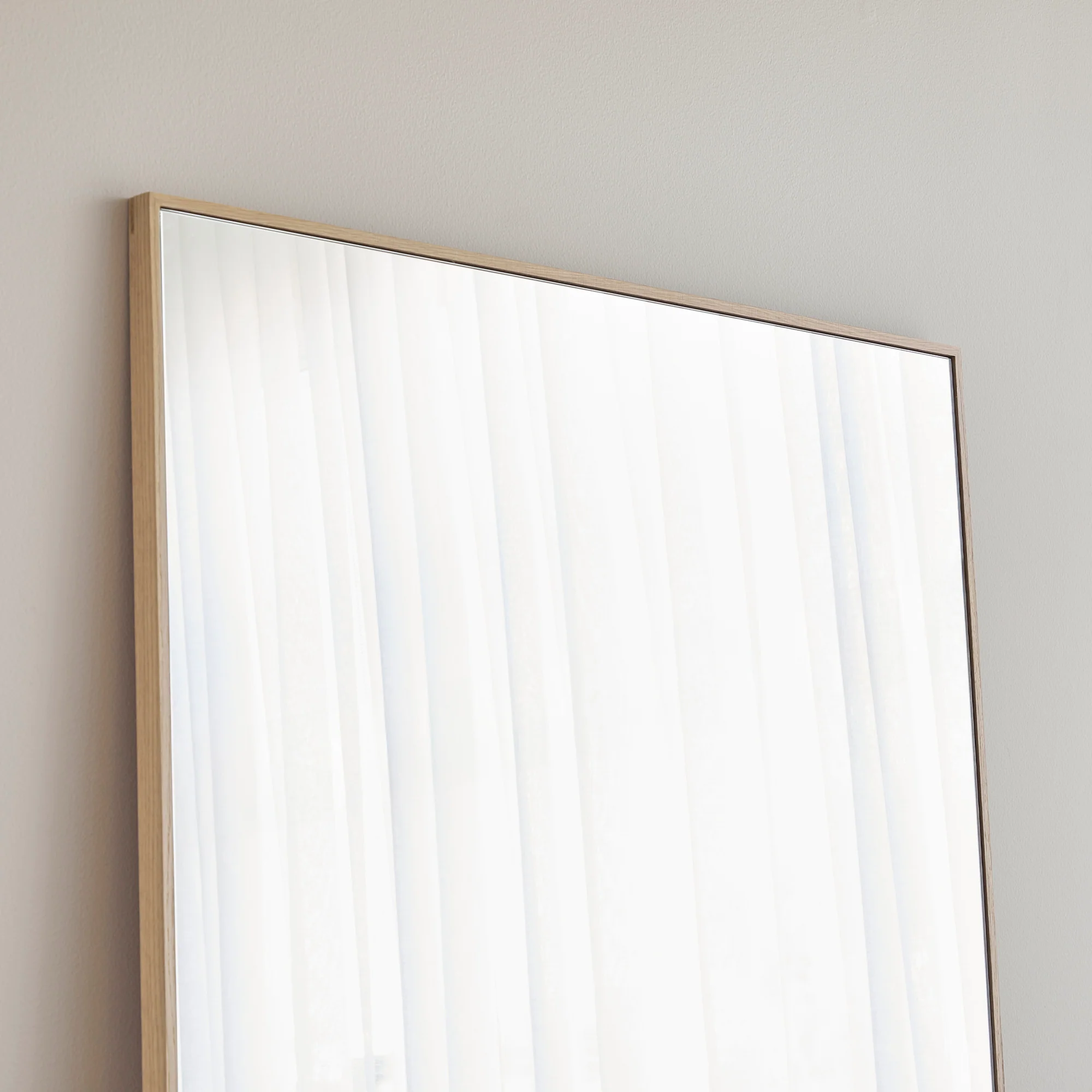 Oakleigh 180cm Rectangle Solid Oak Mirror Natural - Image 6