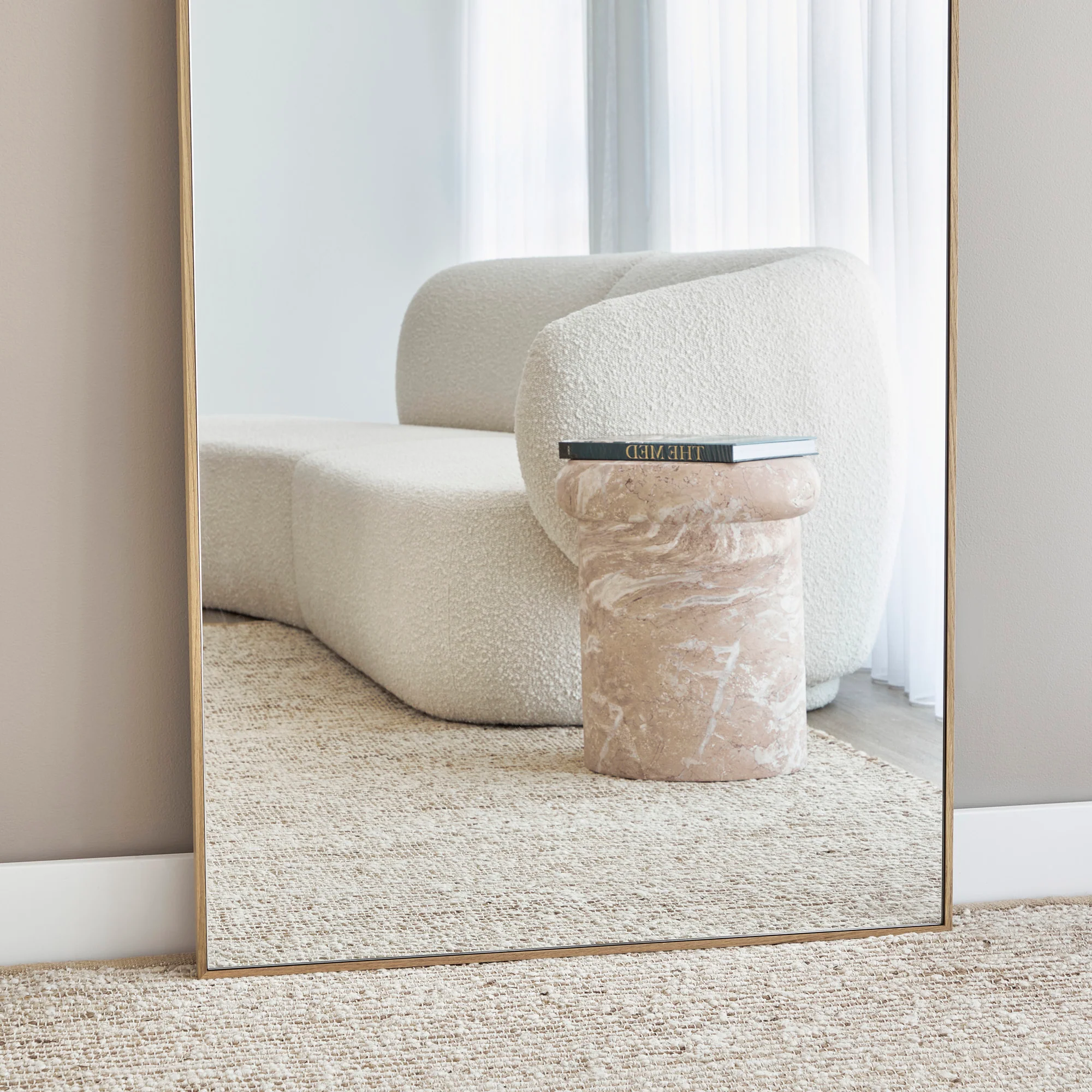 Oakleigh 180cm Rectangle Solid Oak Mirror Natural - Image 7