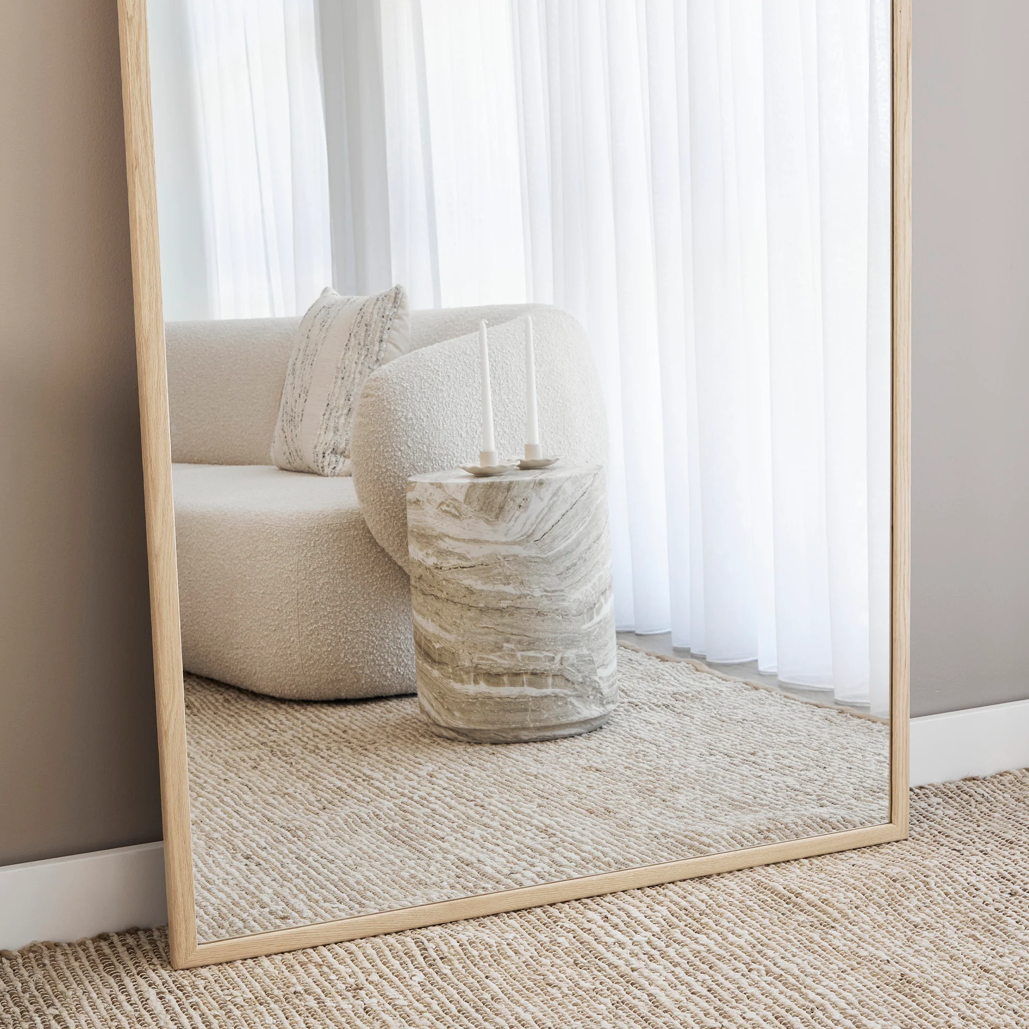 Oakleigh 200cm Arch Solid Oak Mirror Natural - Image 6