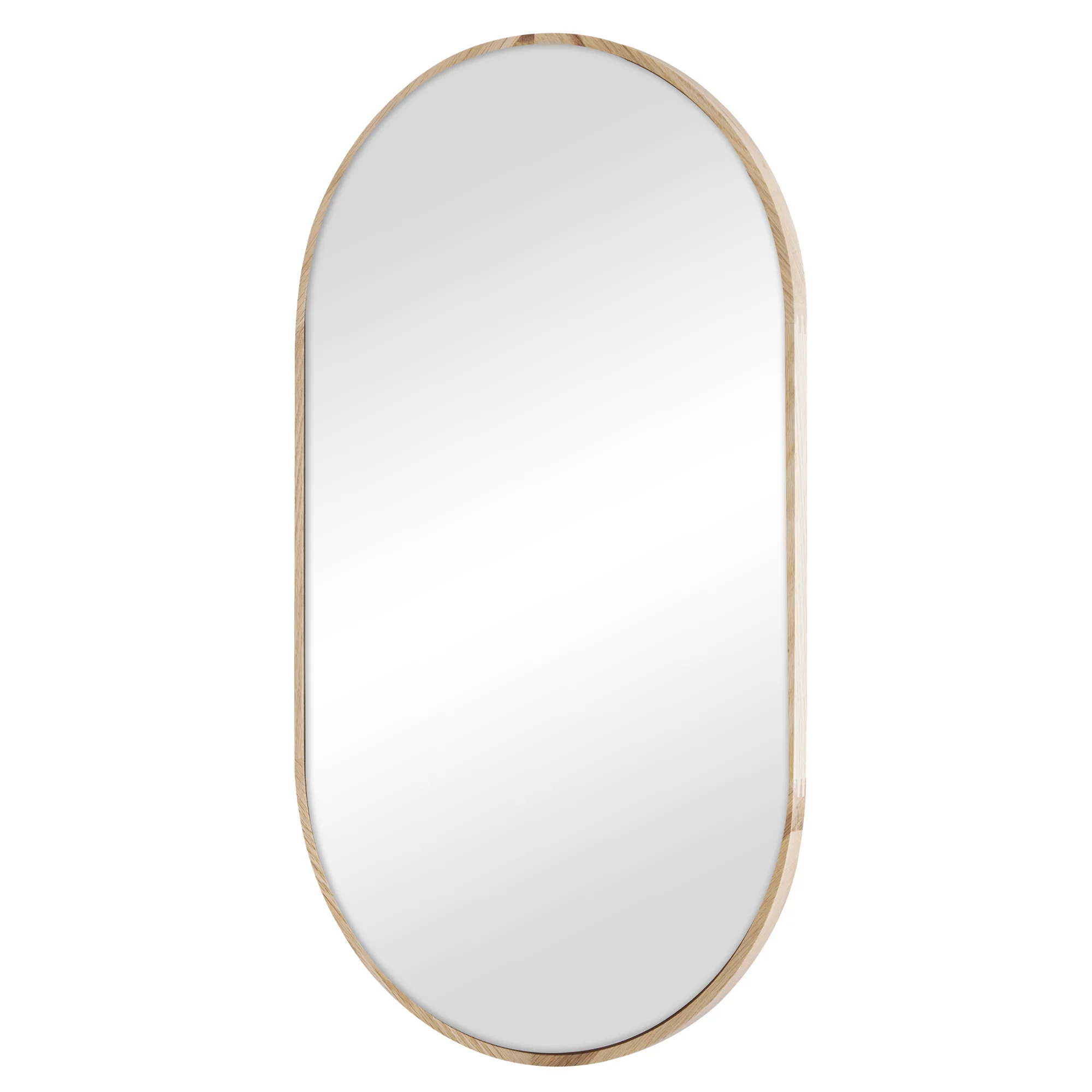 Oakleigh 70cm Oval Solid Oak Mirror Natural - Image 7