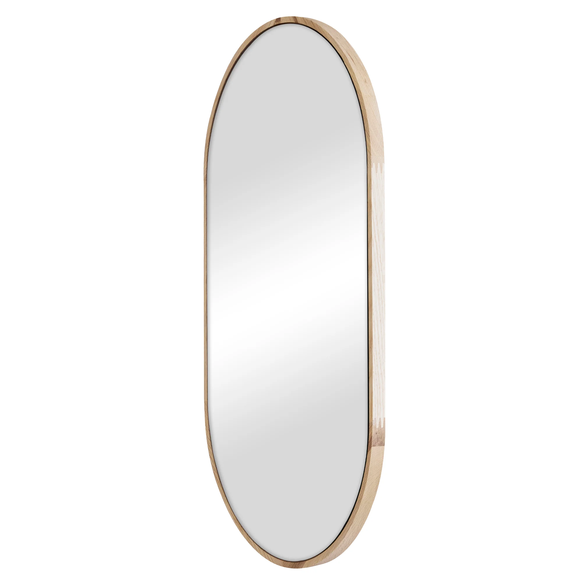 Oakleigh 70cm Oval Solid Oak Mirror Natural - Image 8