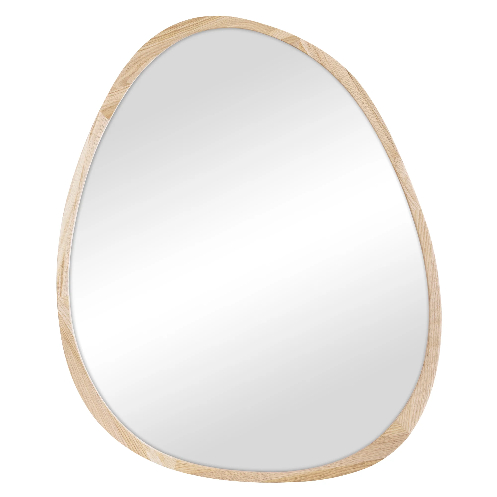 Oakleigh 72cm Organic Pebble Solid Oak Mirror Natural - Image 2