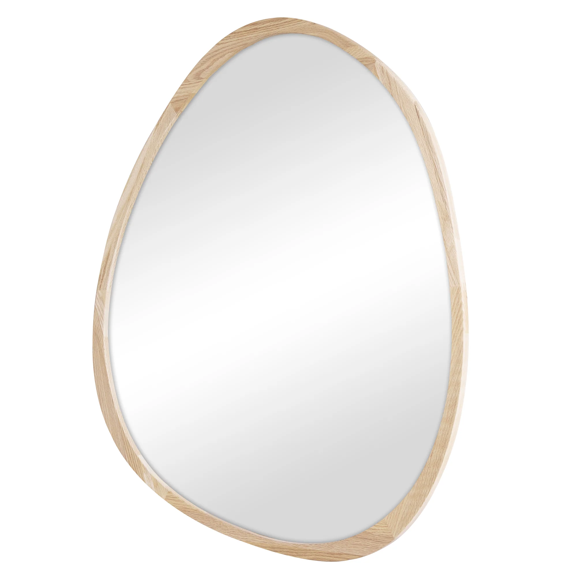 Oakleigh 72cm Organic Pebble Solid Oak Mirror Natural - Image 7