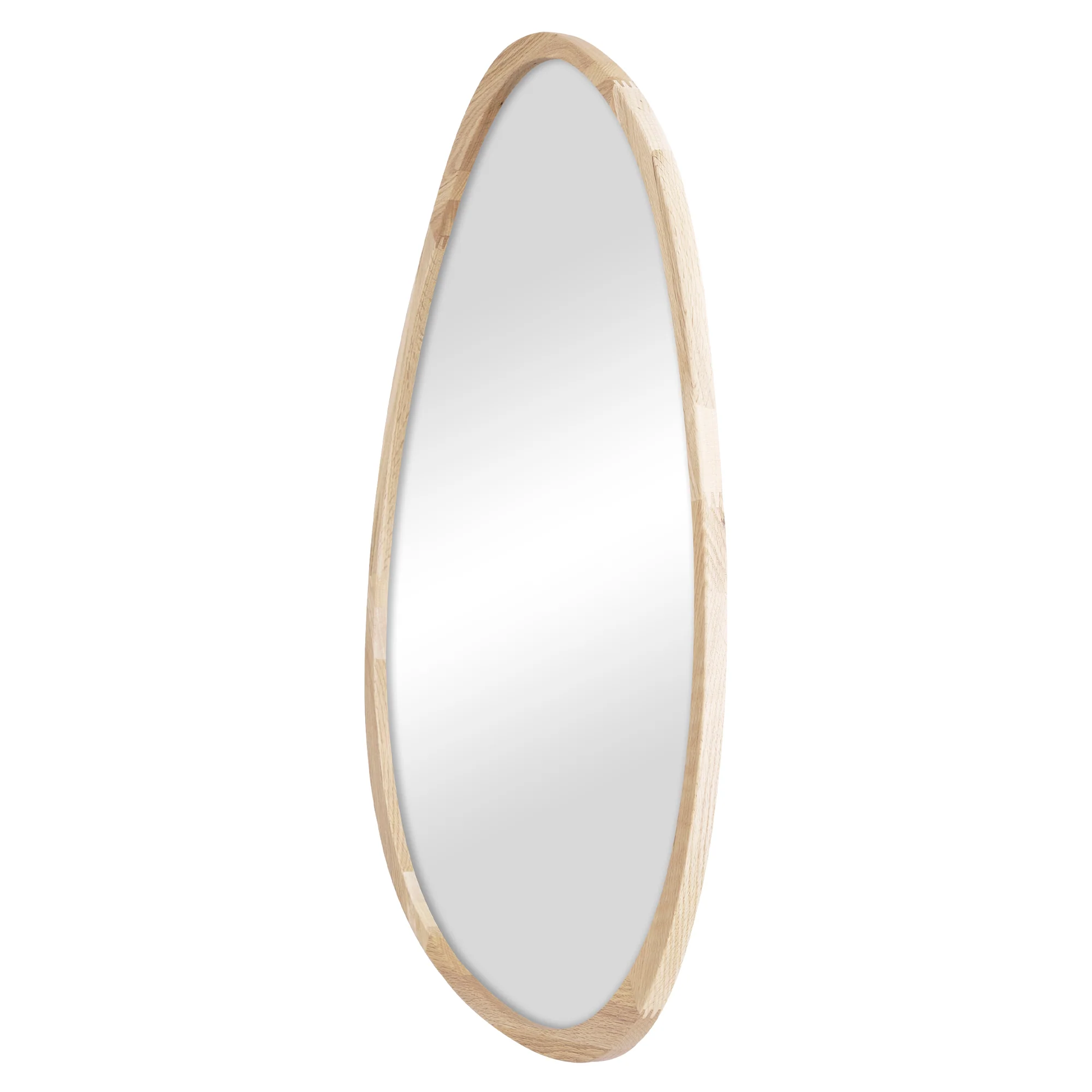 Oakleigh 72cm Organic Pebble Solid Oak Mirror Natural - Image 8