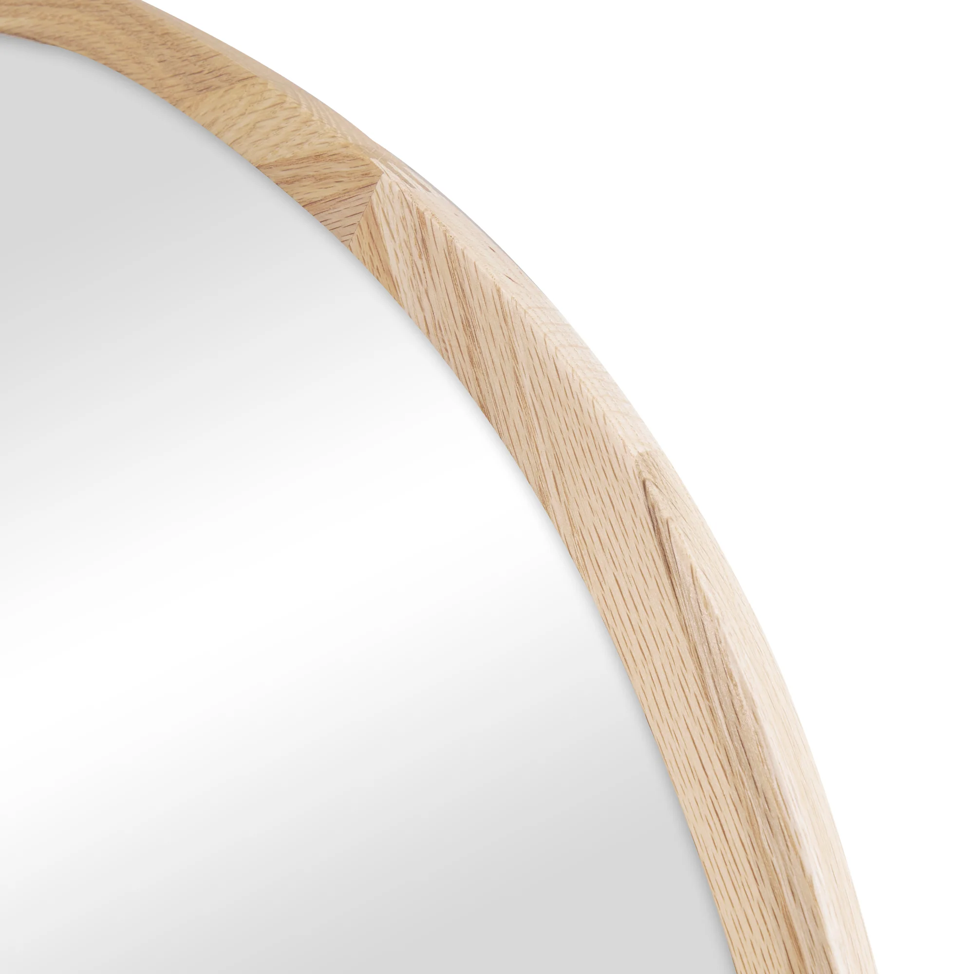 Oakleigh 72cm Organic Pebble Solid Oak Mirror Natural - Image 9