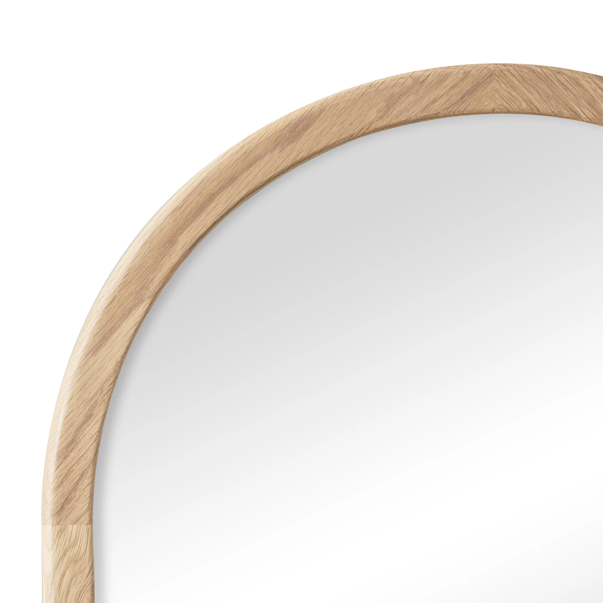 Oakleigh 80cm Solid Oak Arch Mirror Natural - Image 7