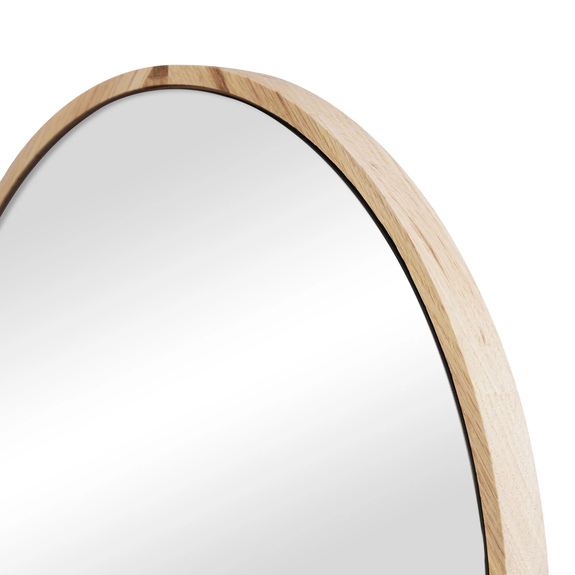 Oakleigh 80cm Round Solid Oak Mirror Natural - Image 10