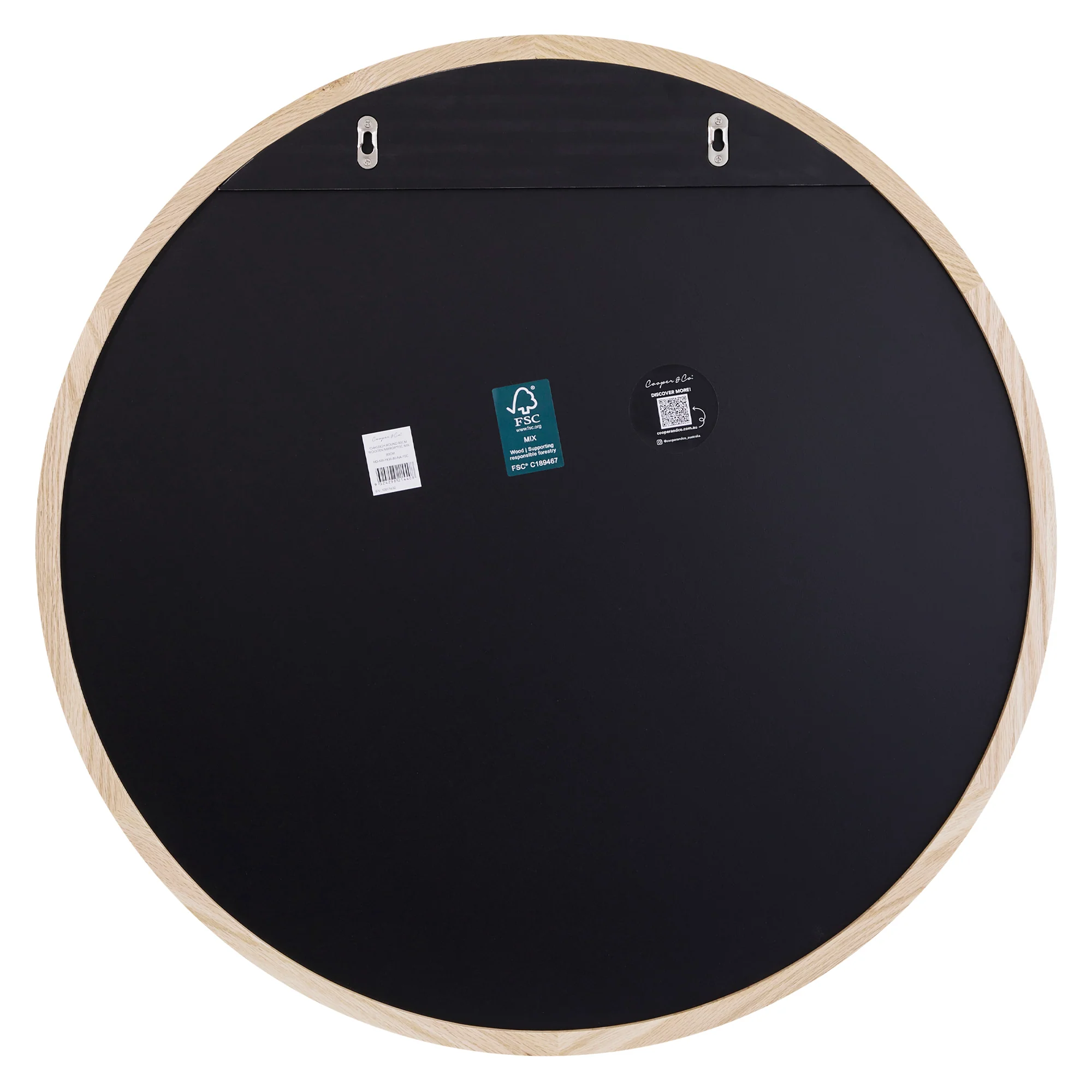 Oakleigh 80cm Round Solid Oak Mirror Natural - Image 12