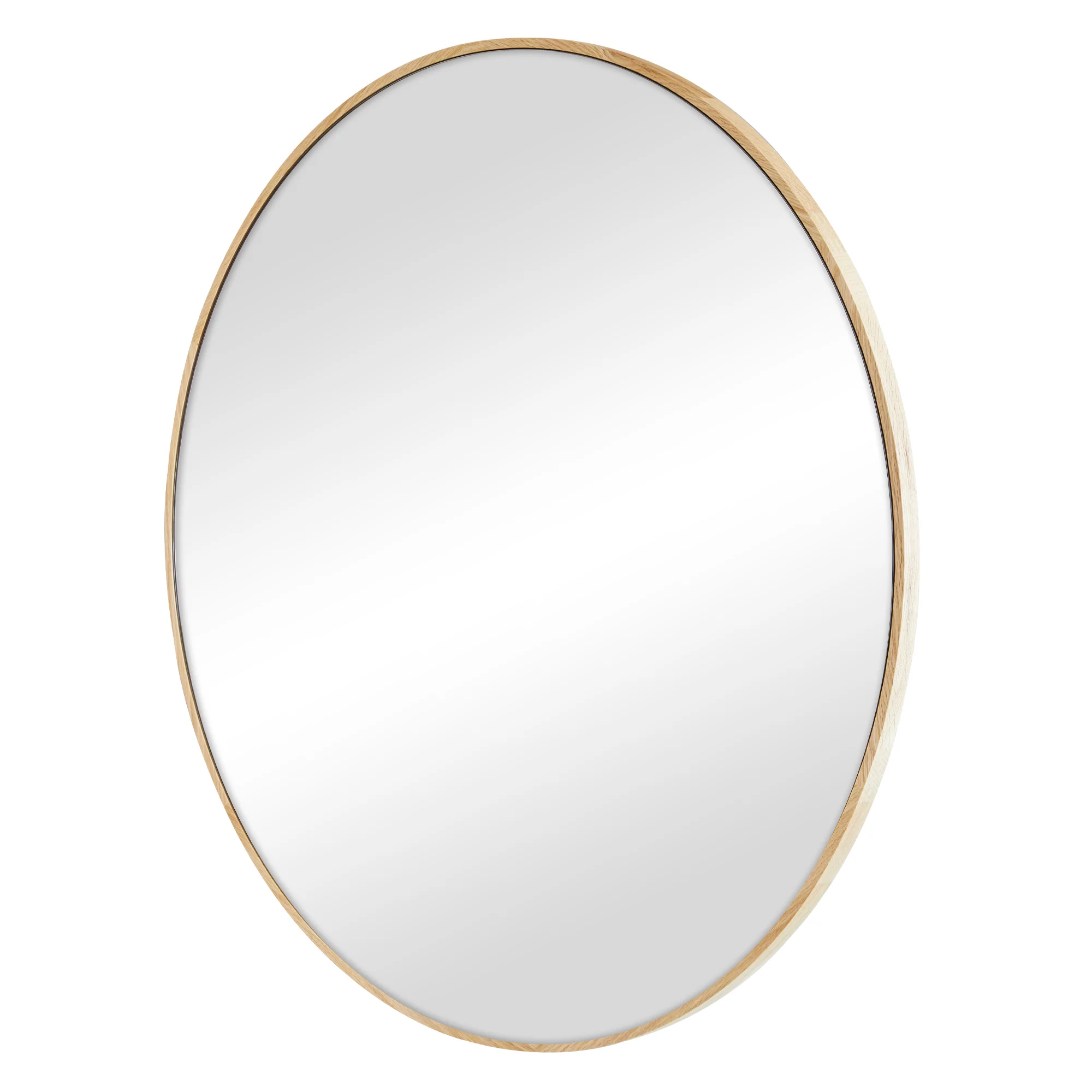 Oakleigh 80cm Round Solid Oak Mirror Natural - Image 7
