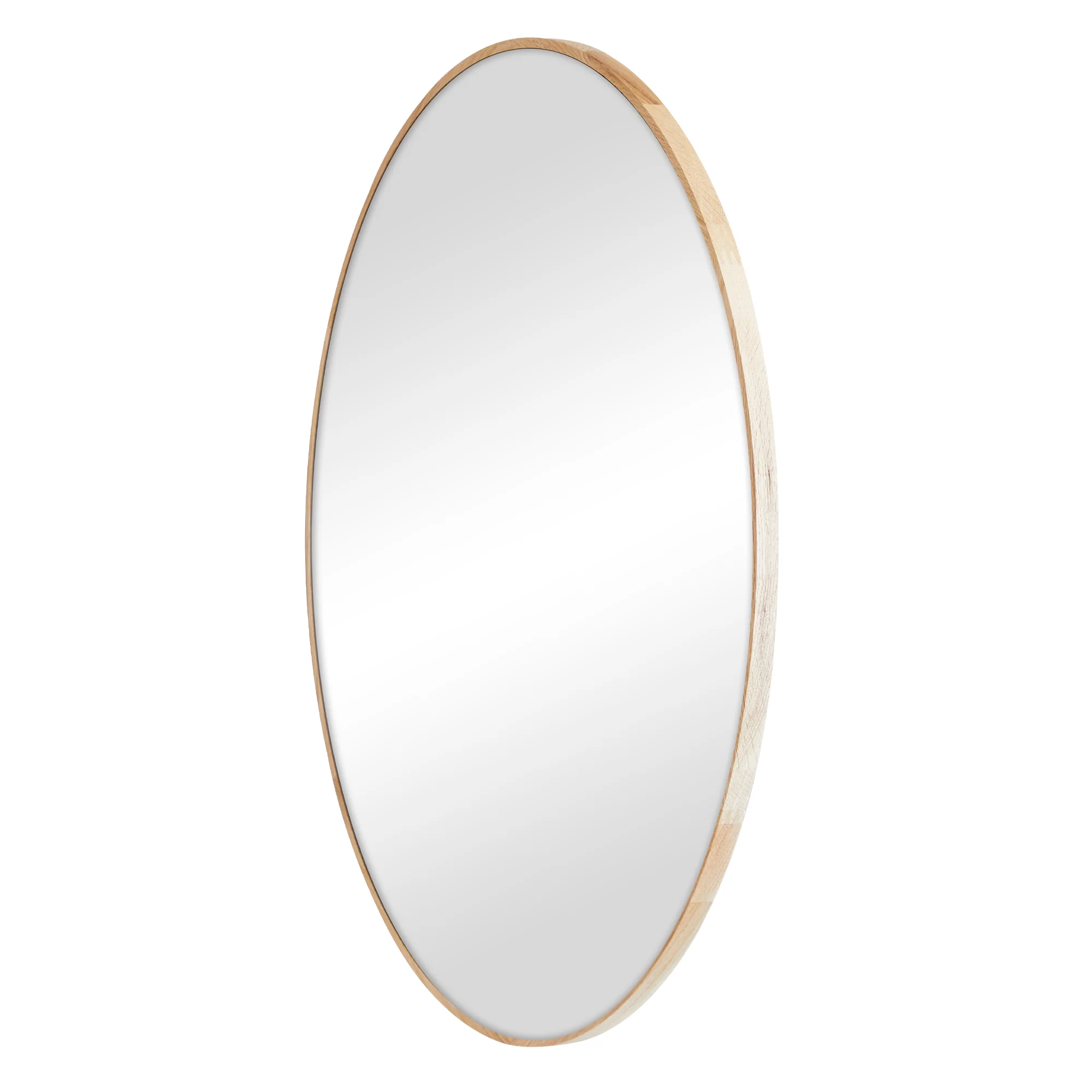 Oakleigh 80cm Round Solid Oak Mirror Natural - Image 8