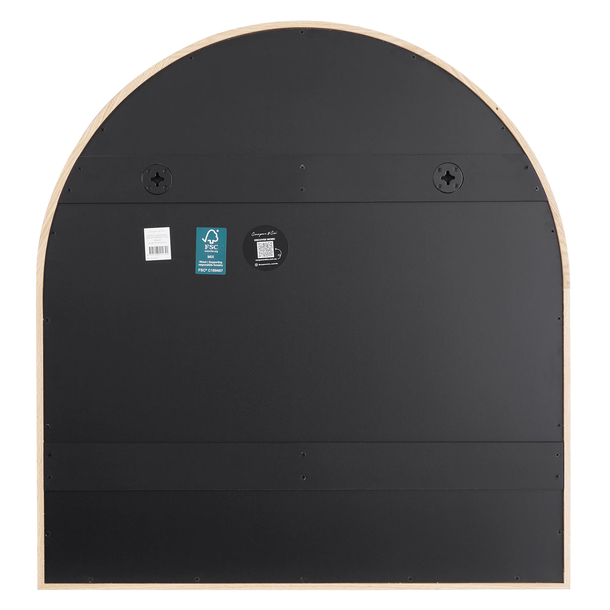 Oakleigh 85cm Arch Solid Oak Mirror Natural - Image 13